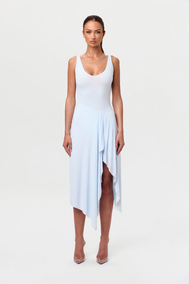 Naked Ruffle Midi Skirt