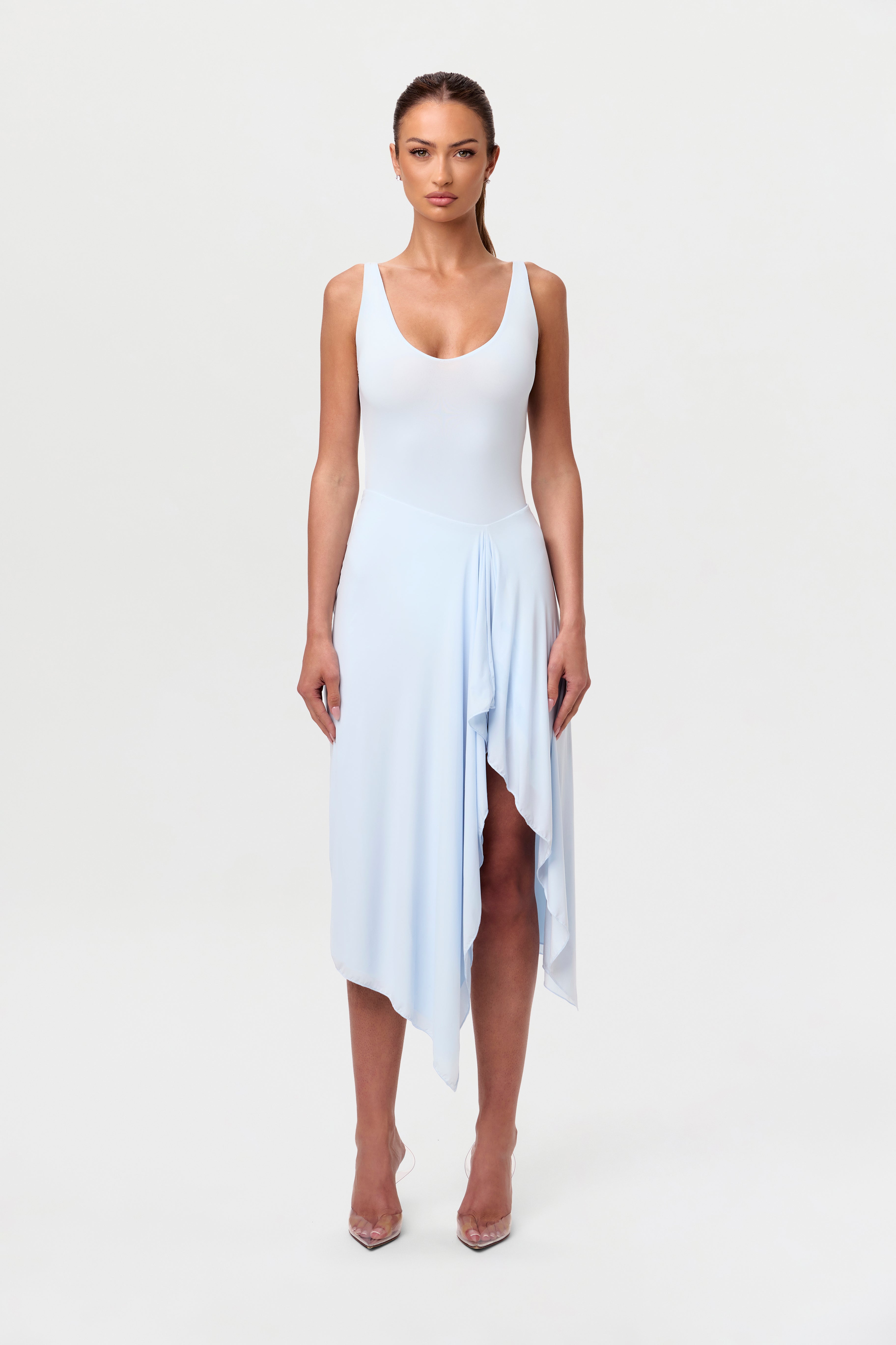 Naked Ruffle Midi Skirt