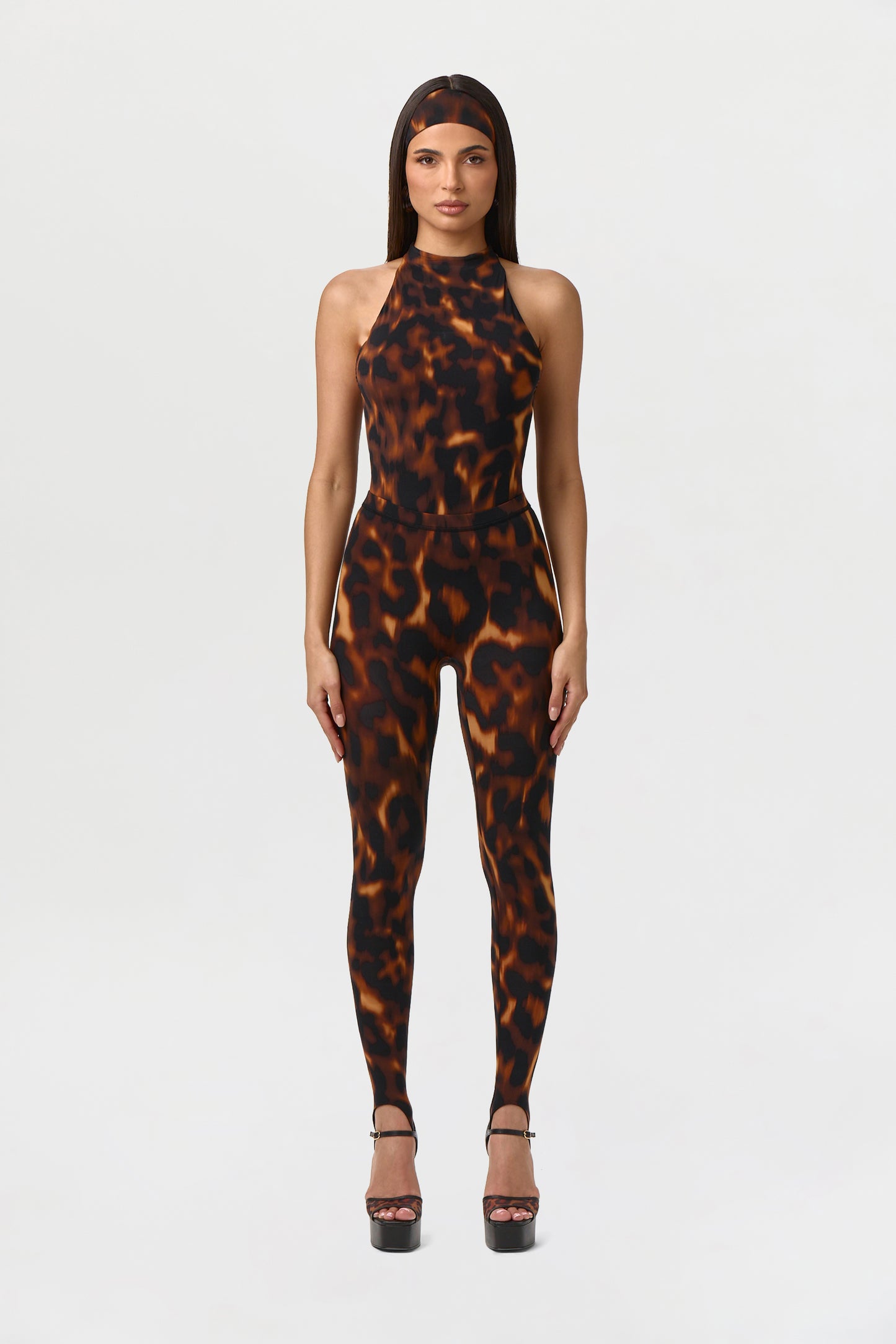 Naked Print Stirrup Legging Petite