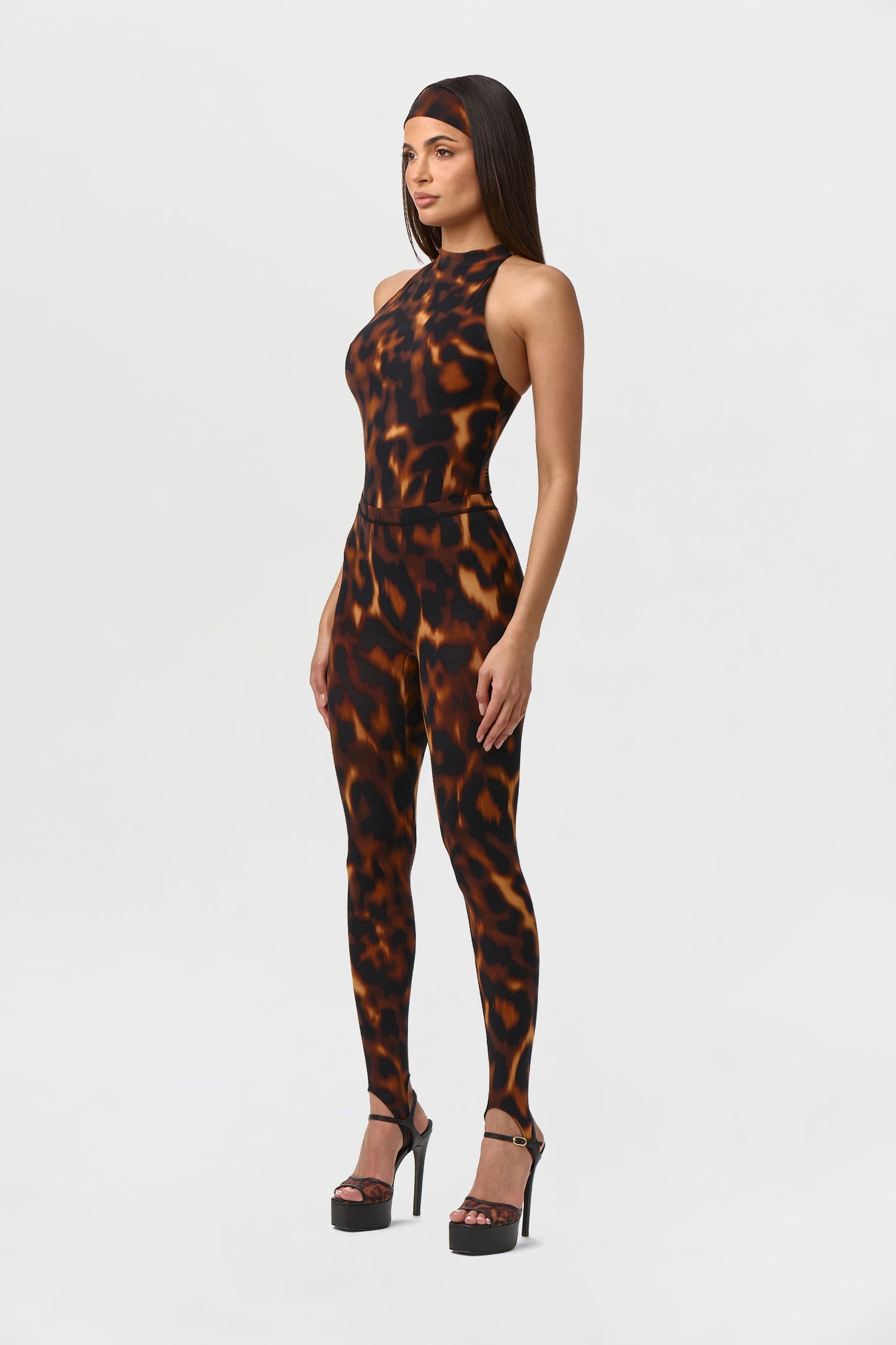 Naked Print Stirrup Legging Petite