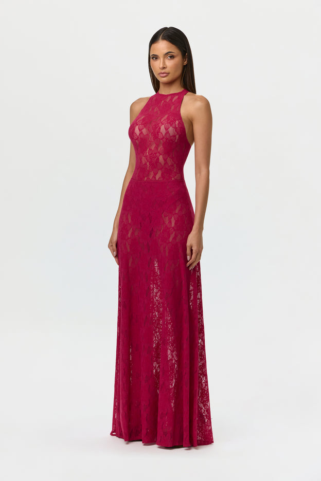 Stretch Lace Maxi Skirt