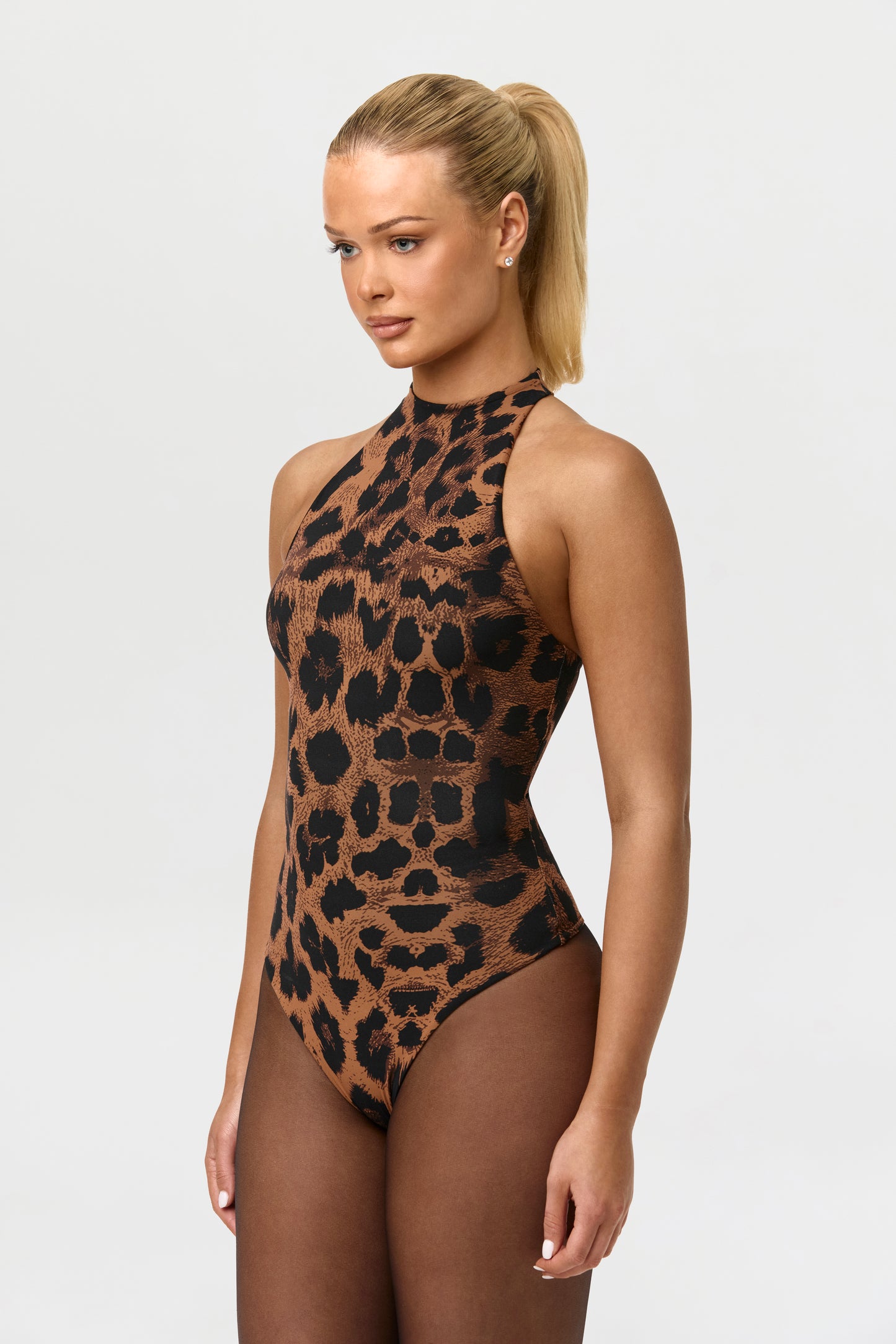 Naked Print Racerback Bodysuit