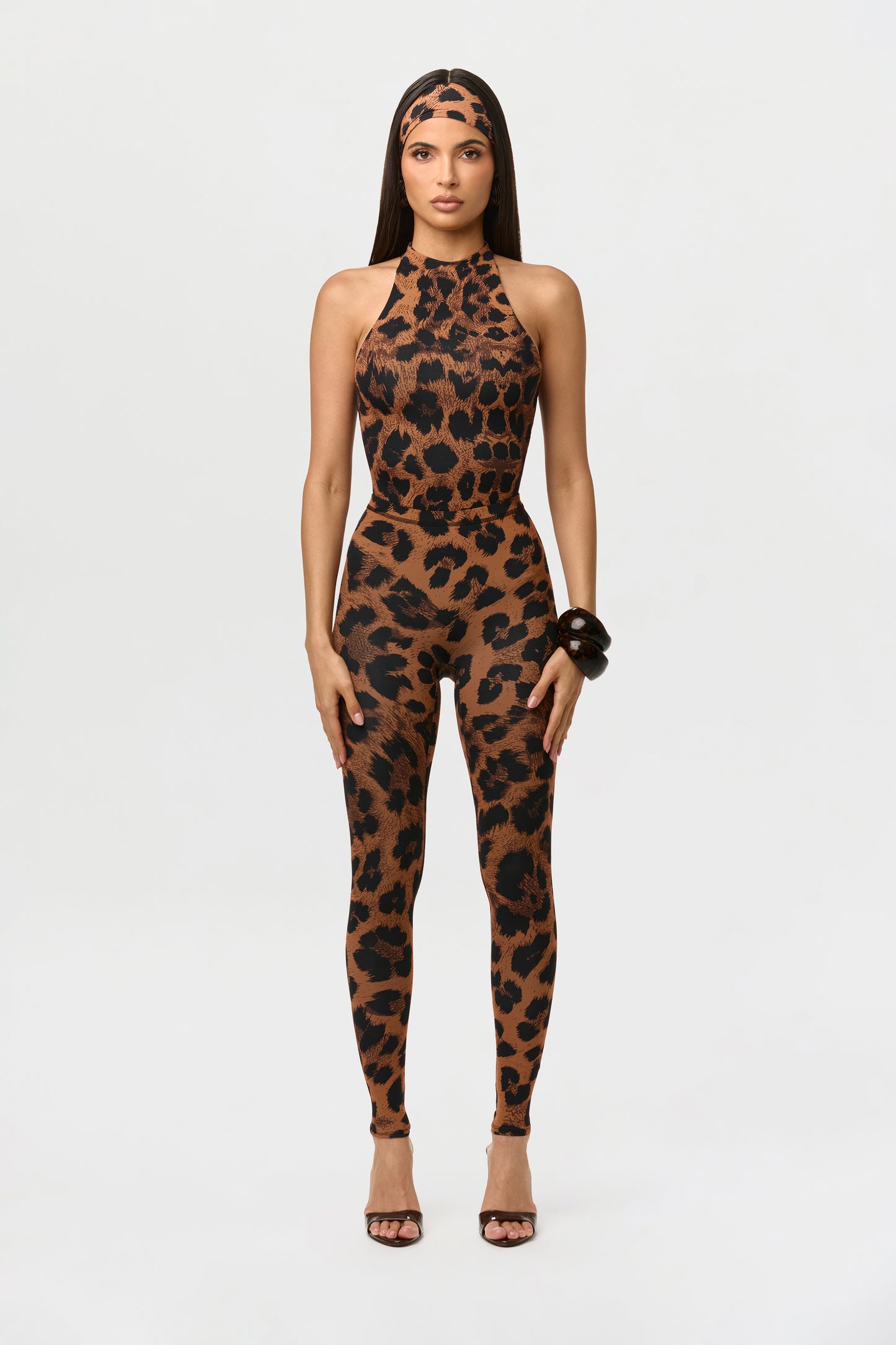 Naked Print Racerback Bodysuit