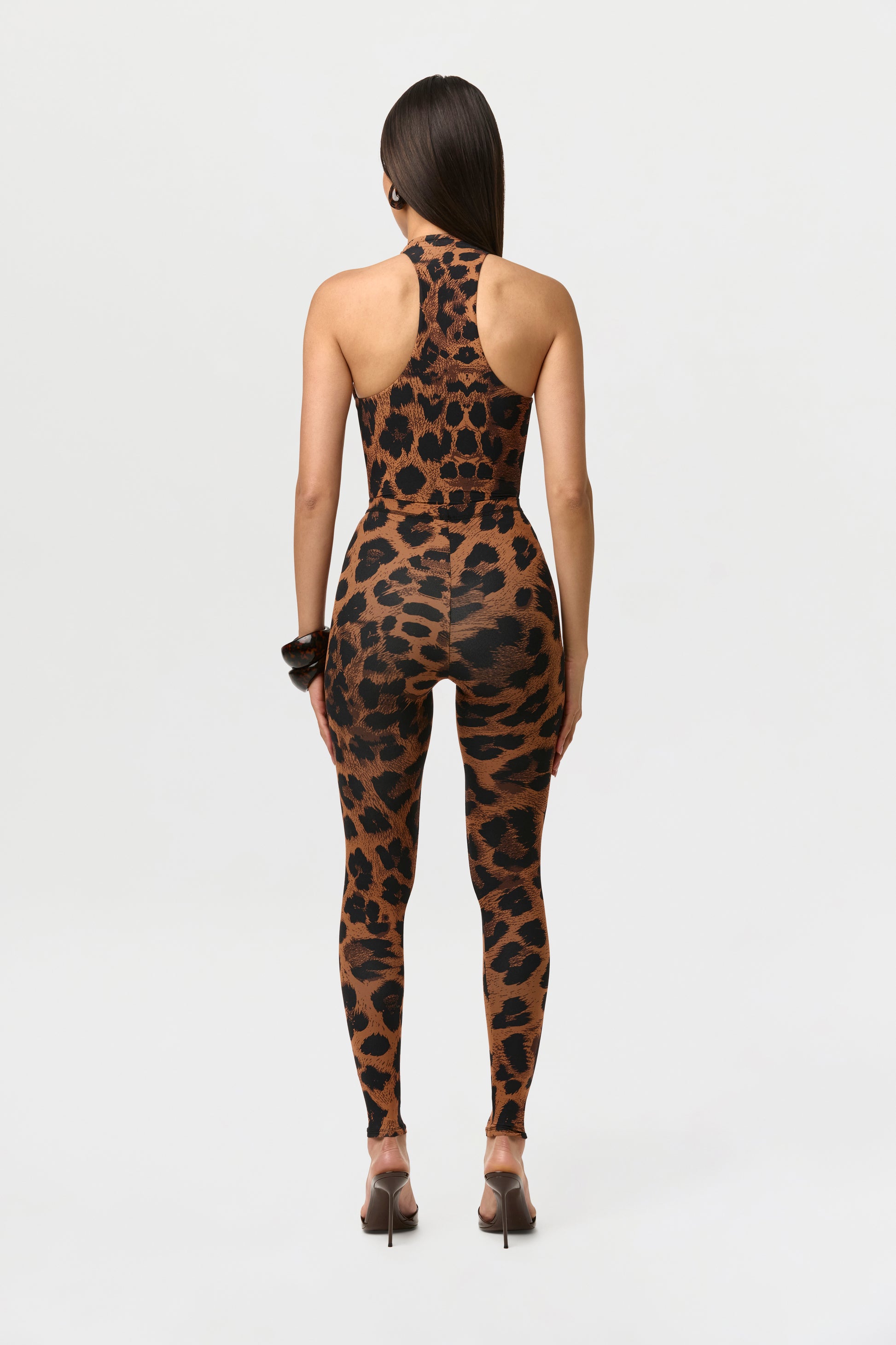 Naked Print Racerback Bodysuit