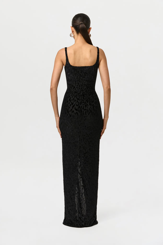 Burnout Twist Maxi Skirt