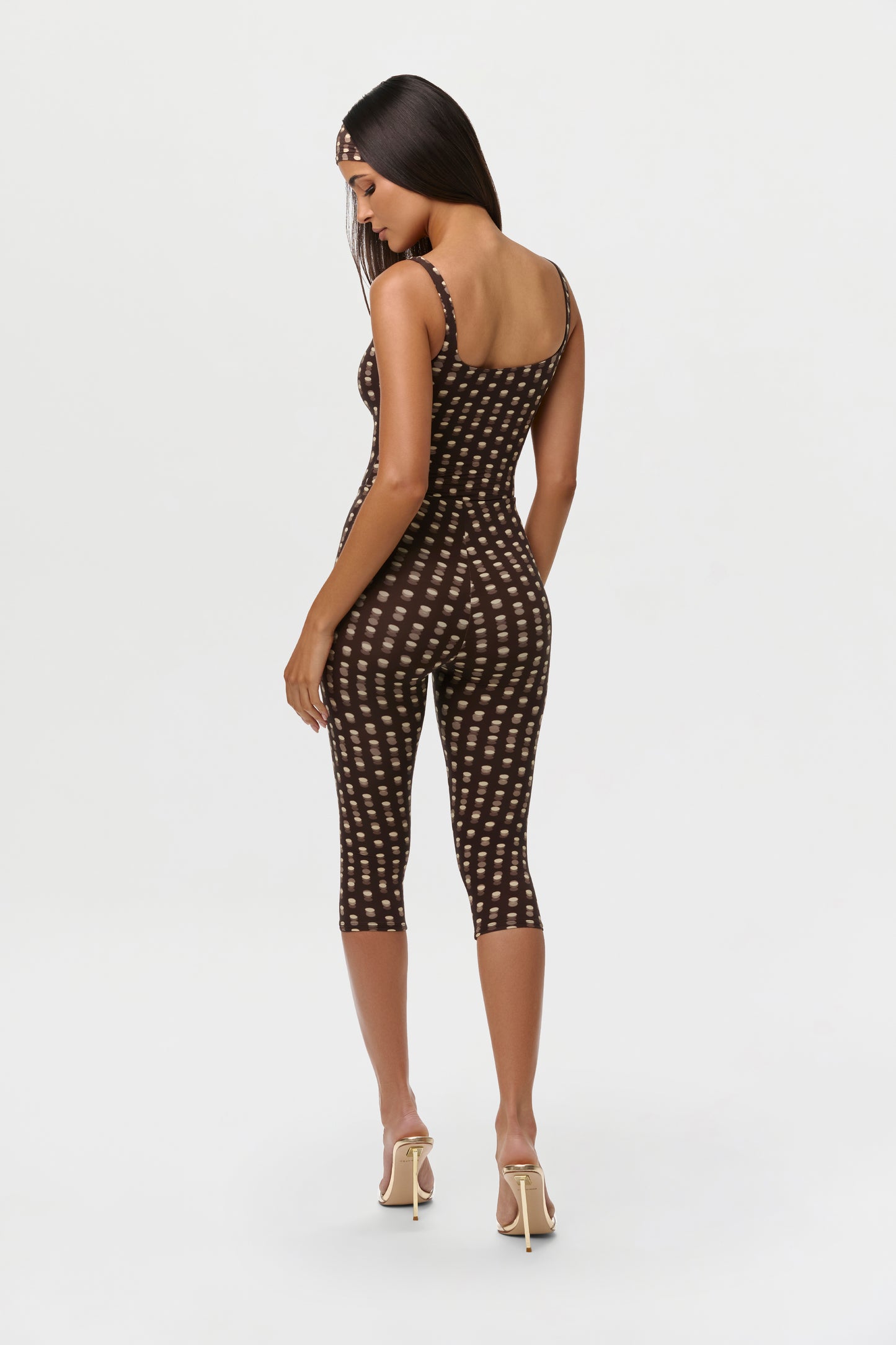 Naked Print Scoop Tank Bodysuit