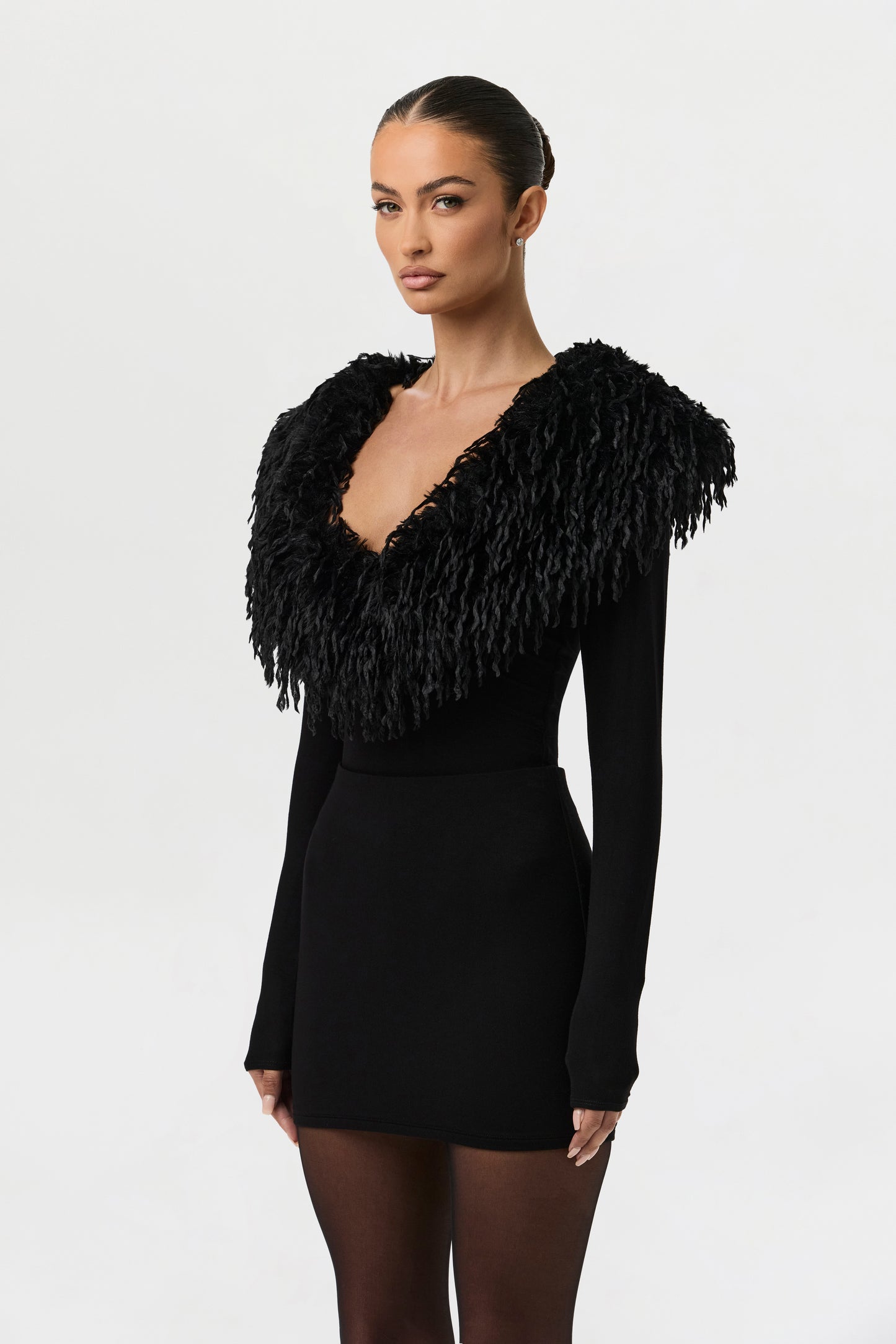 Butter Feather V-Neck Bodysuit