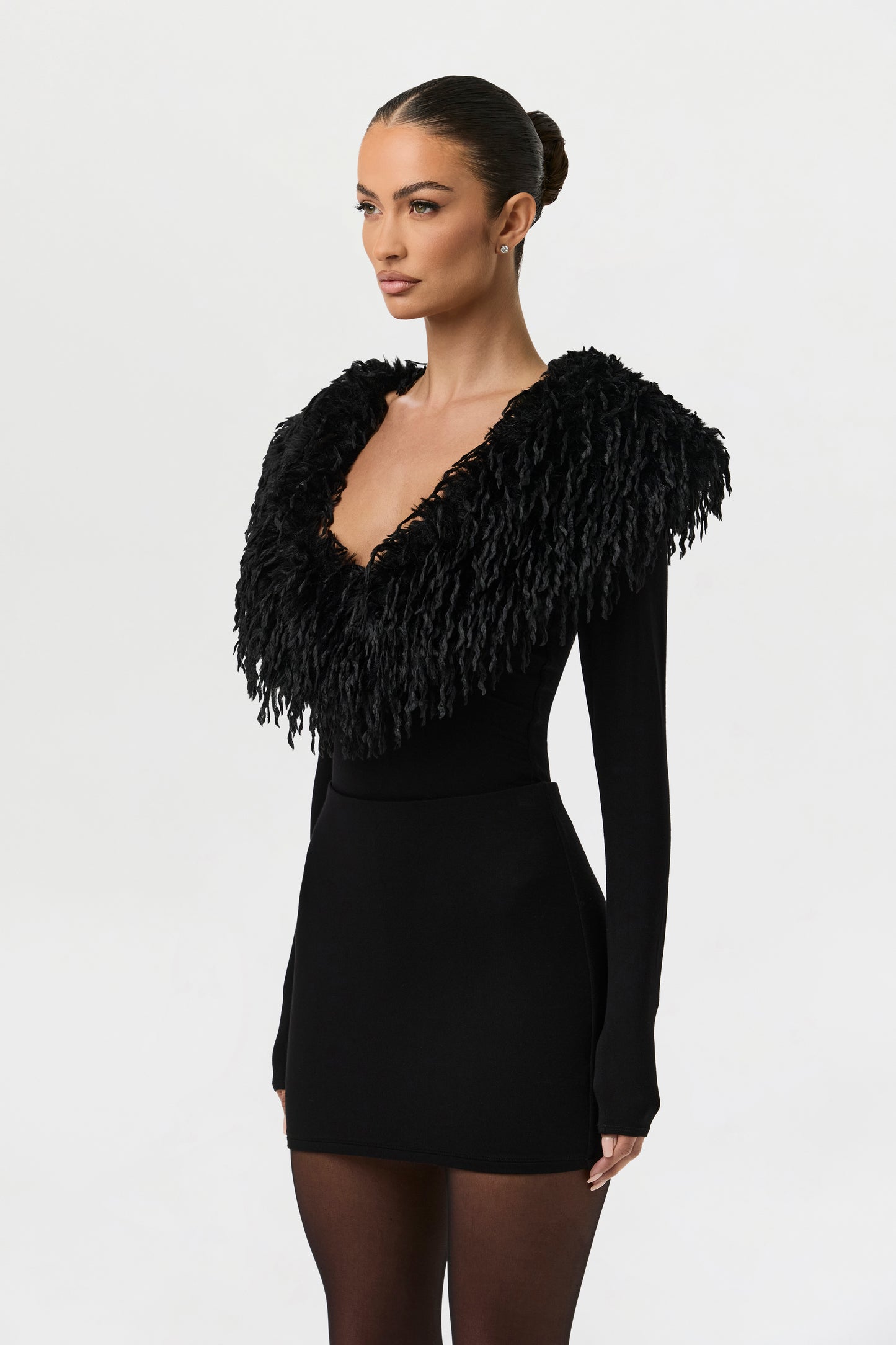 Butter Feather V-Neck Bodysuit