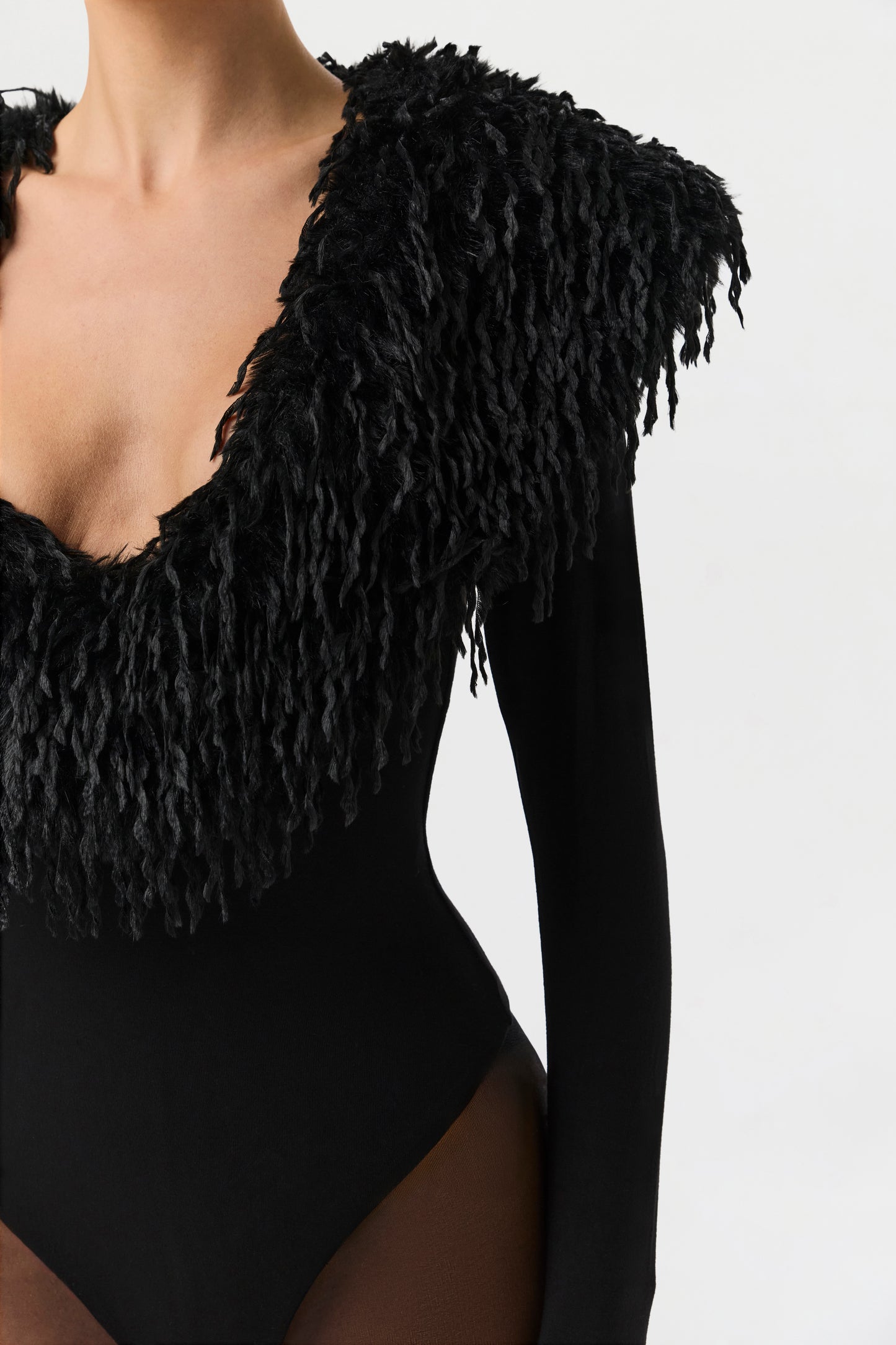 Butter Feather V-Neck Bodysuit