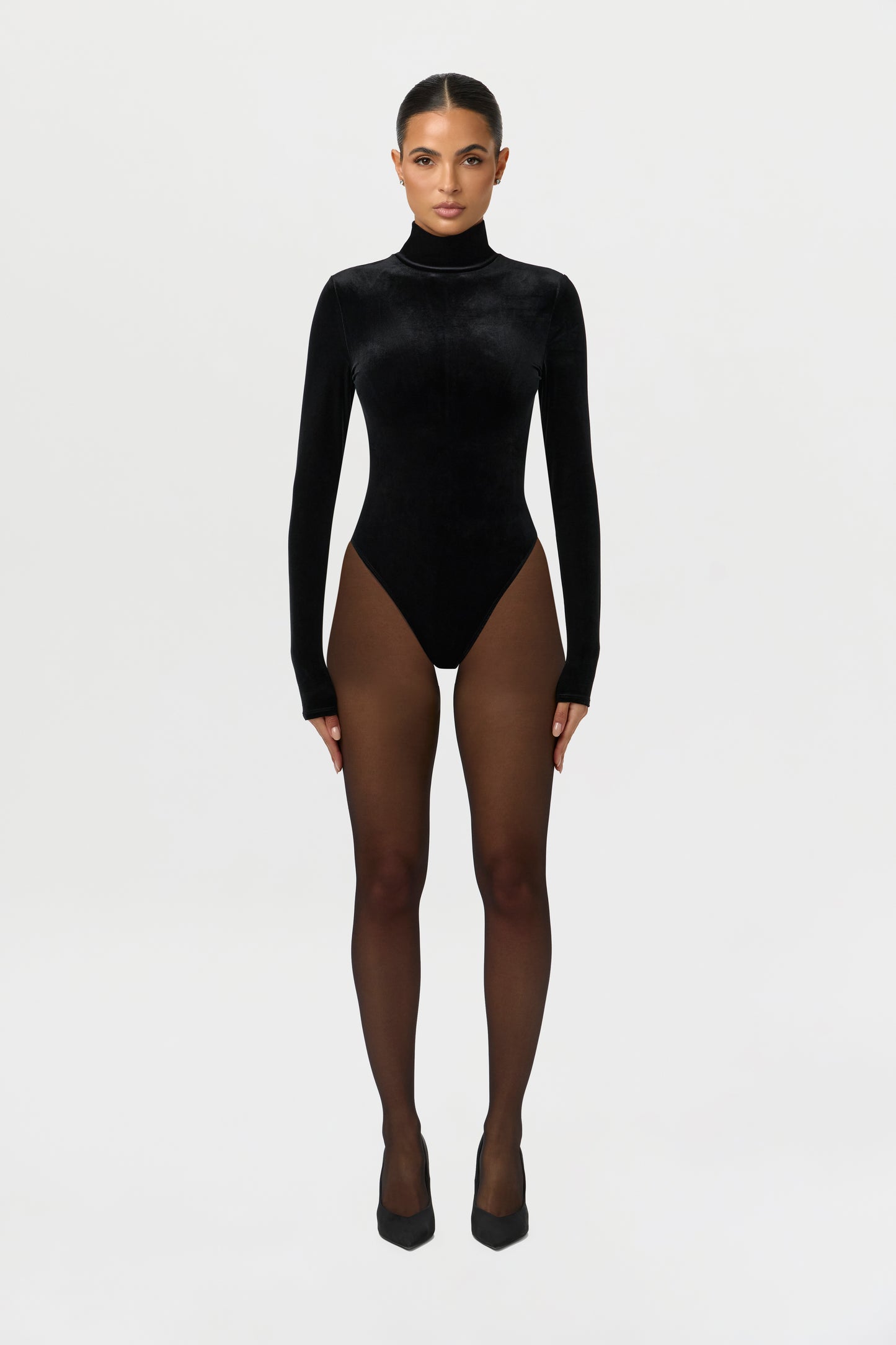 Velvet Turtleneck Bodysuit