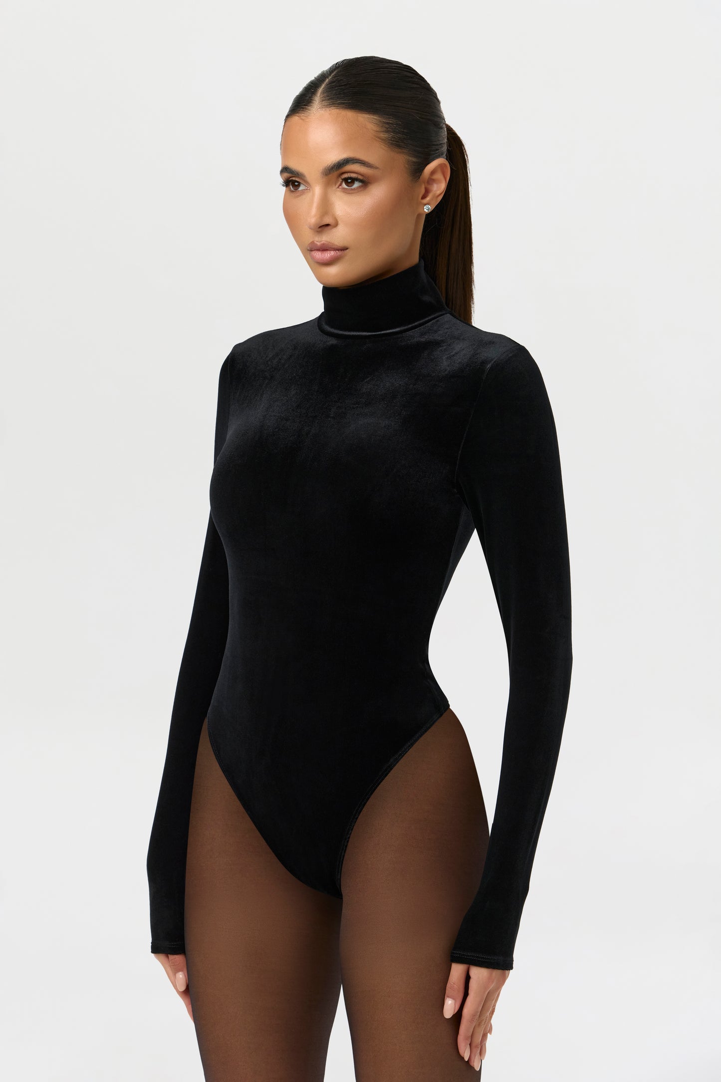 Velvet Turtleneck Bodysuit