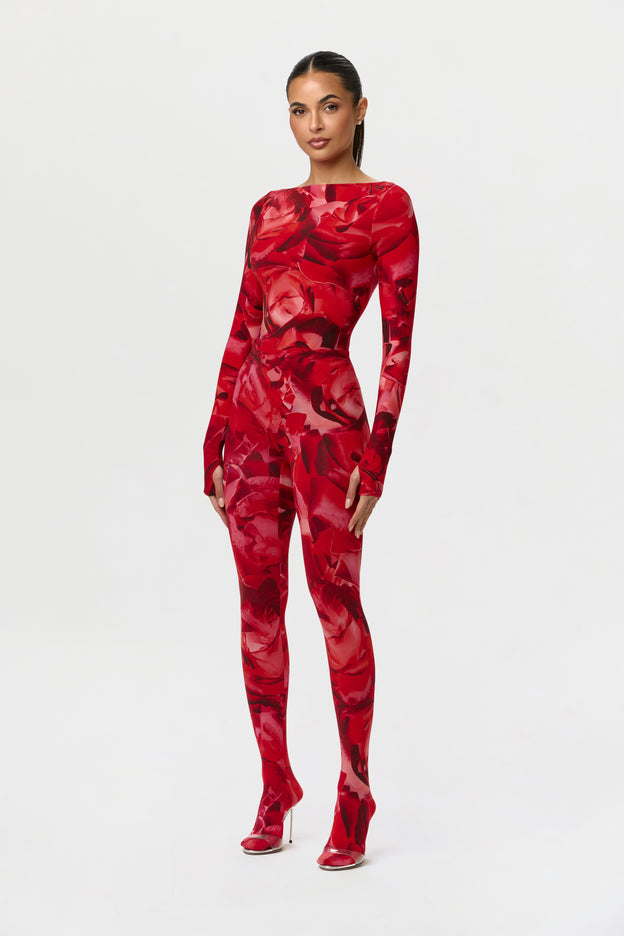 Bare Body Print Closed Toe Leggings