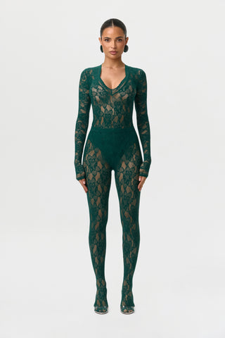 Stretch Lace Closed Toe Legging