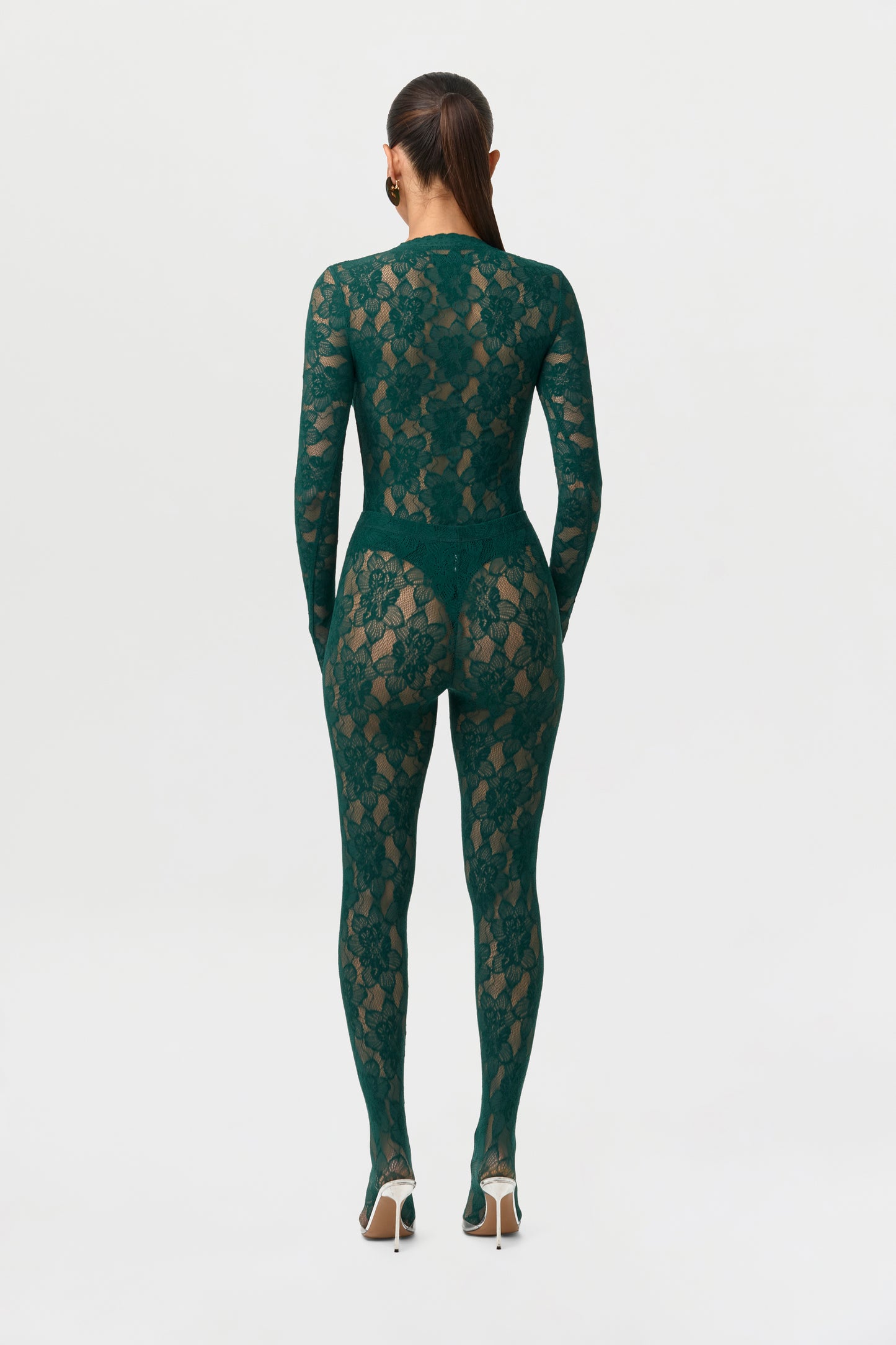 Stretch Lace Closed Toe Legging Petite