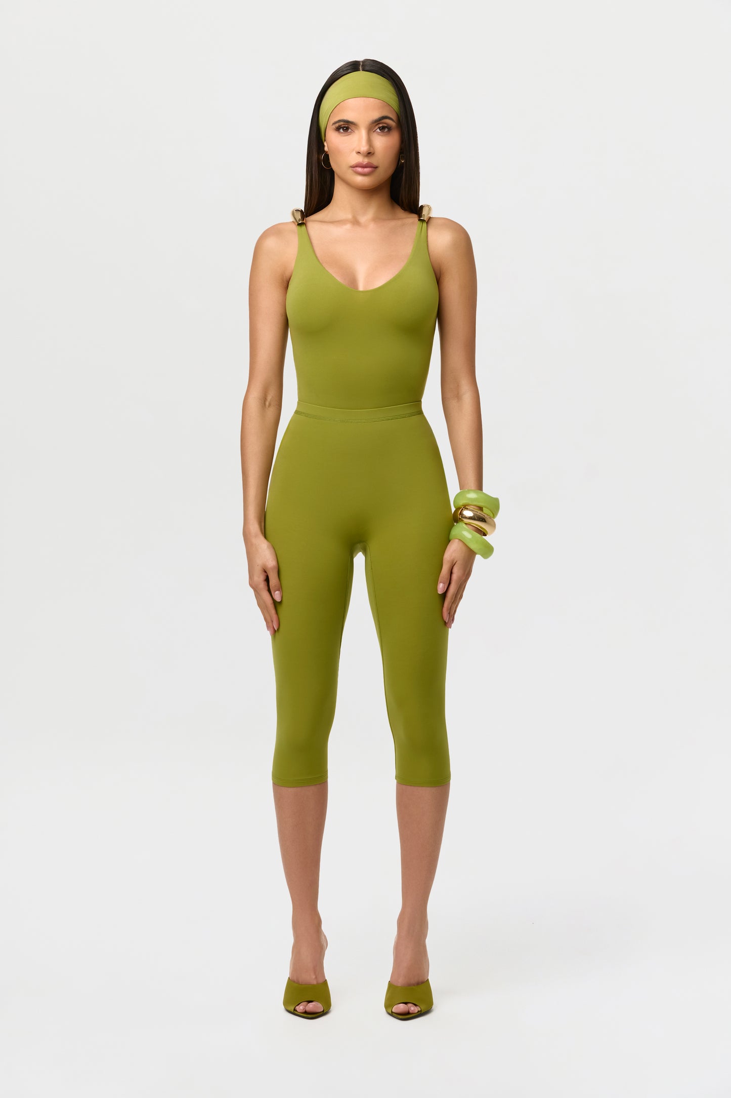 Naked Gold Shoulder Tank Bodysuit