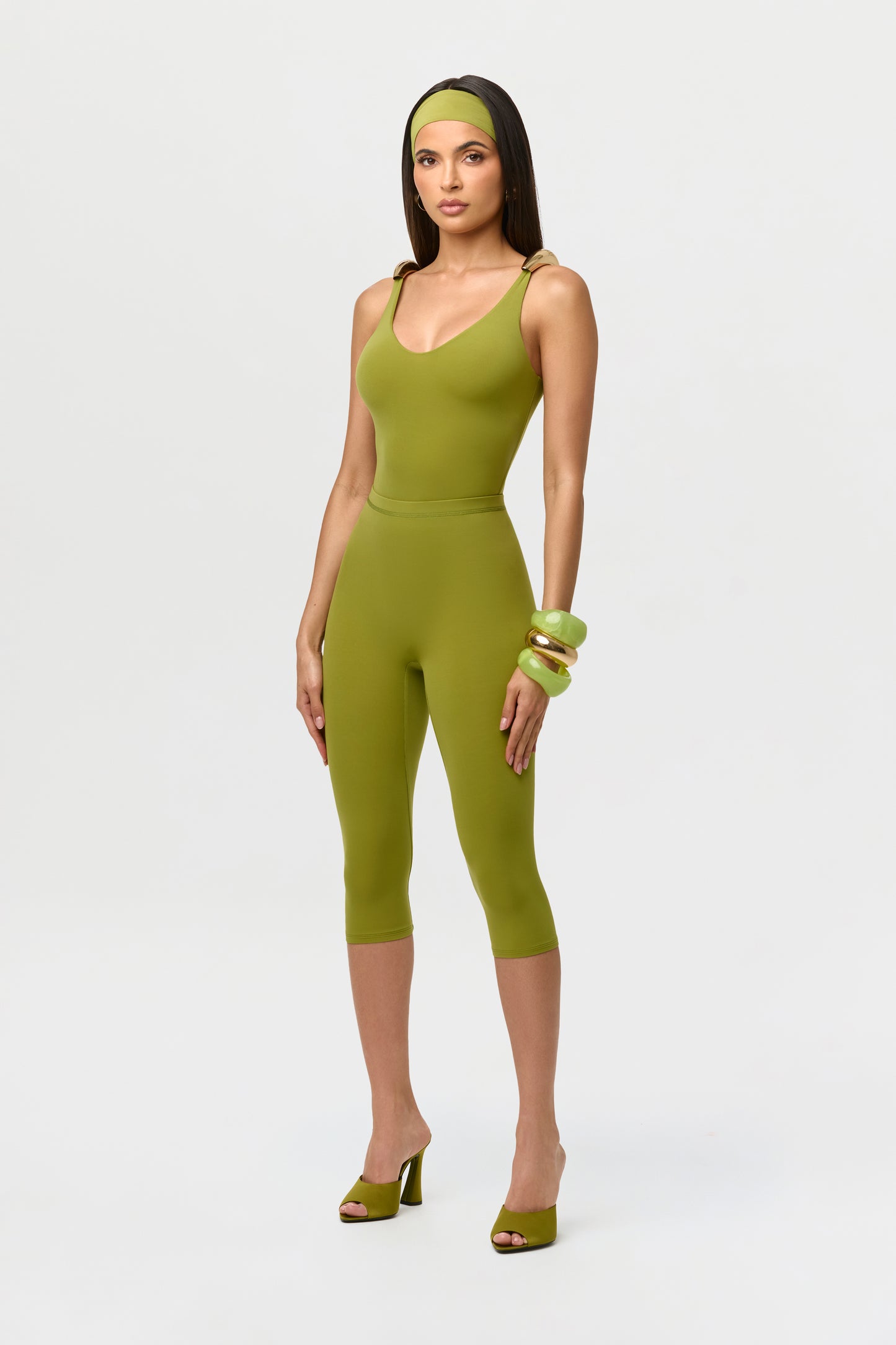 Naked Gold Shoulder Tank Bodysuit