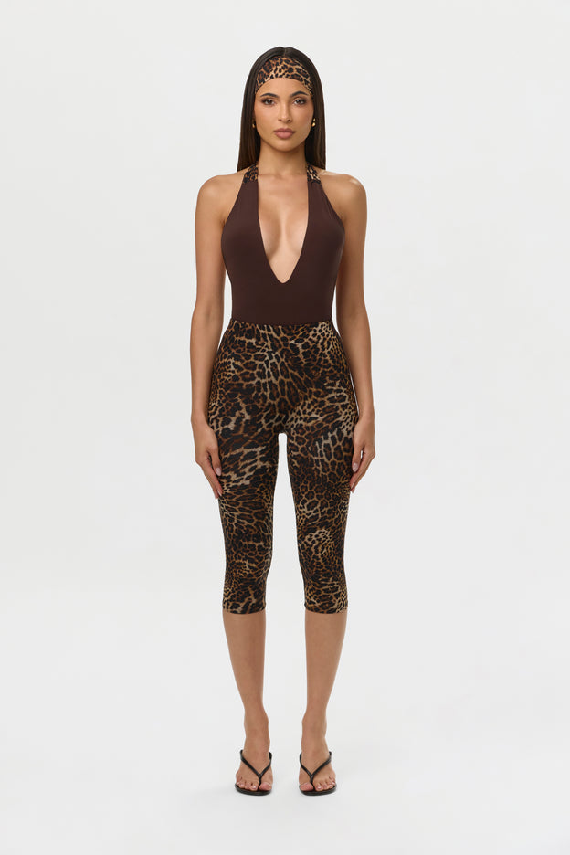 Naked Plunge Halter Bodysuit