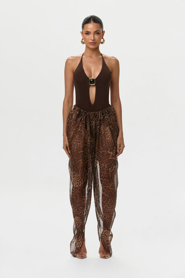 Chiffon Print Pants
