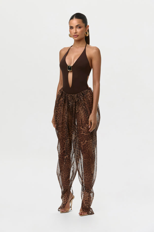 Chiffon Print Pants