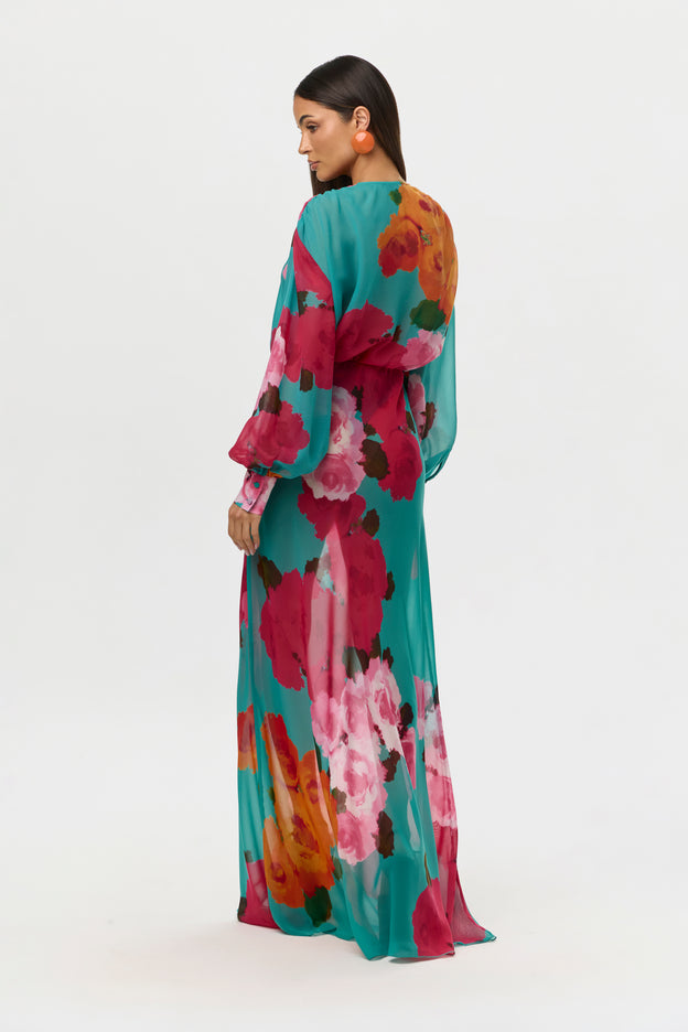 Chiffon Floral Maxi Skirt
