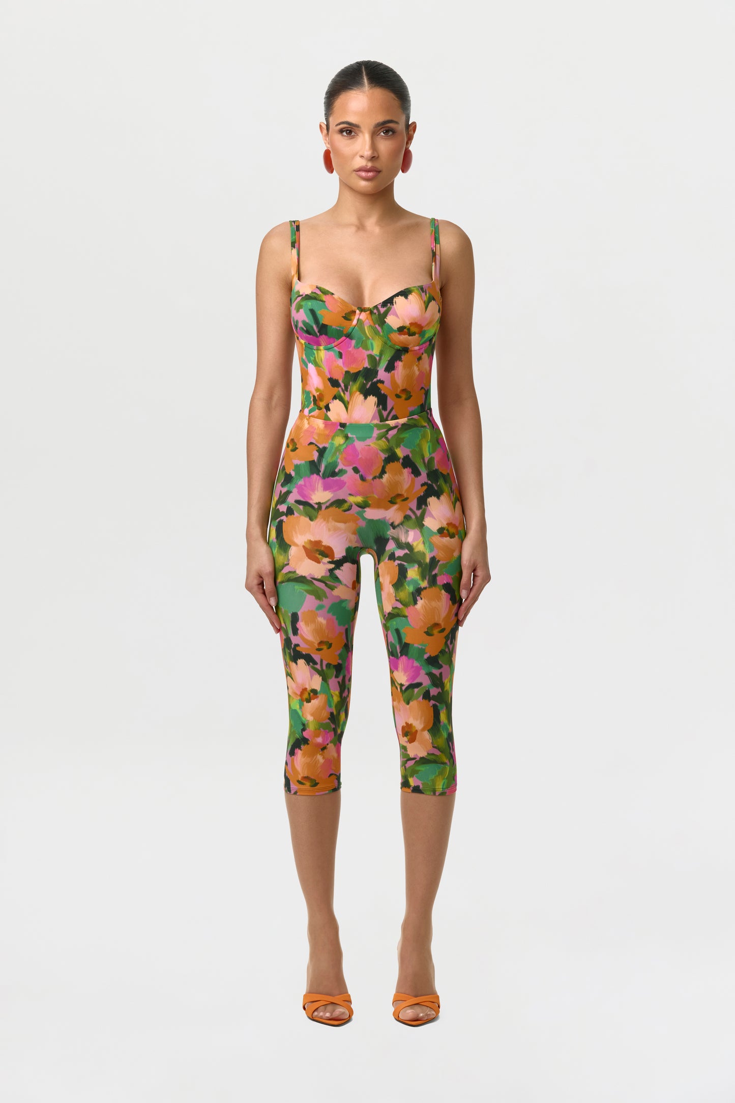 Naked Print Open Back Bodysuit