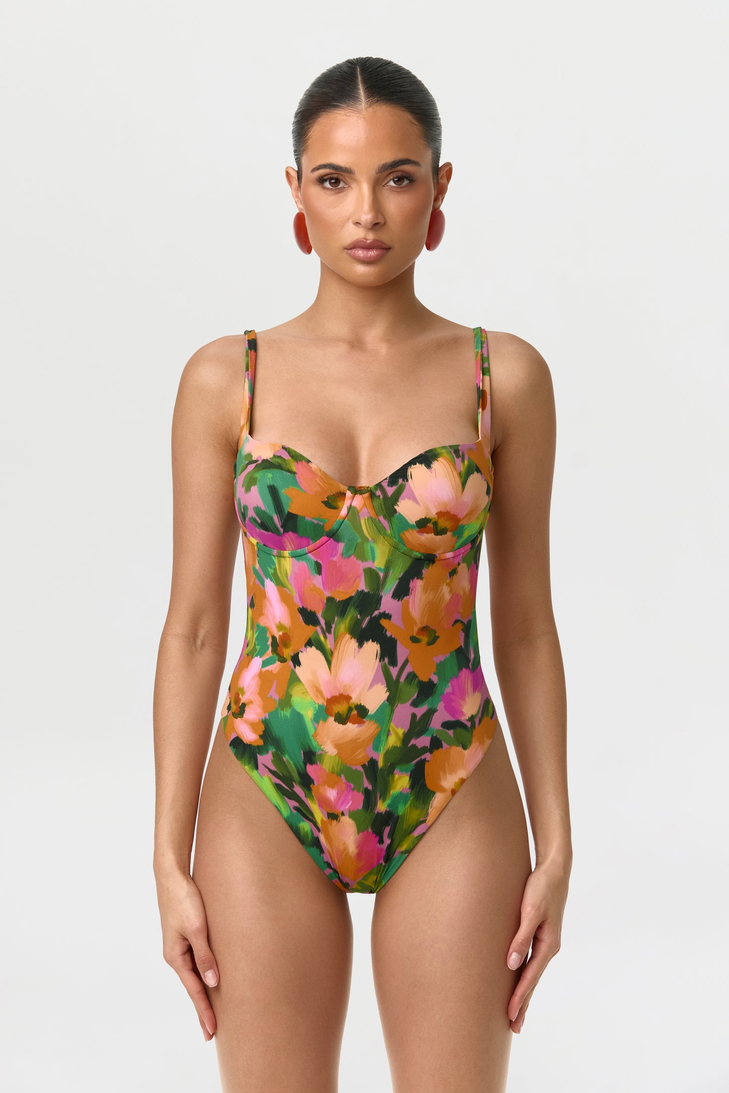 Naked Print Open Back Bodysuit