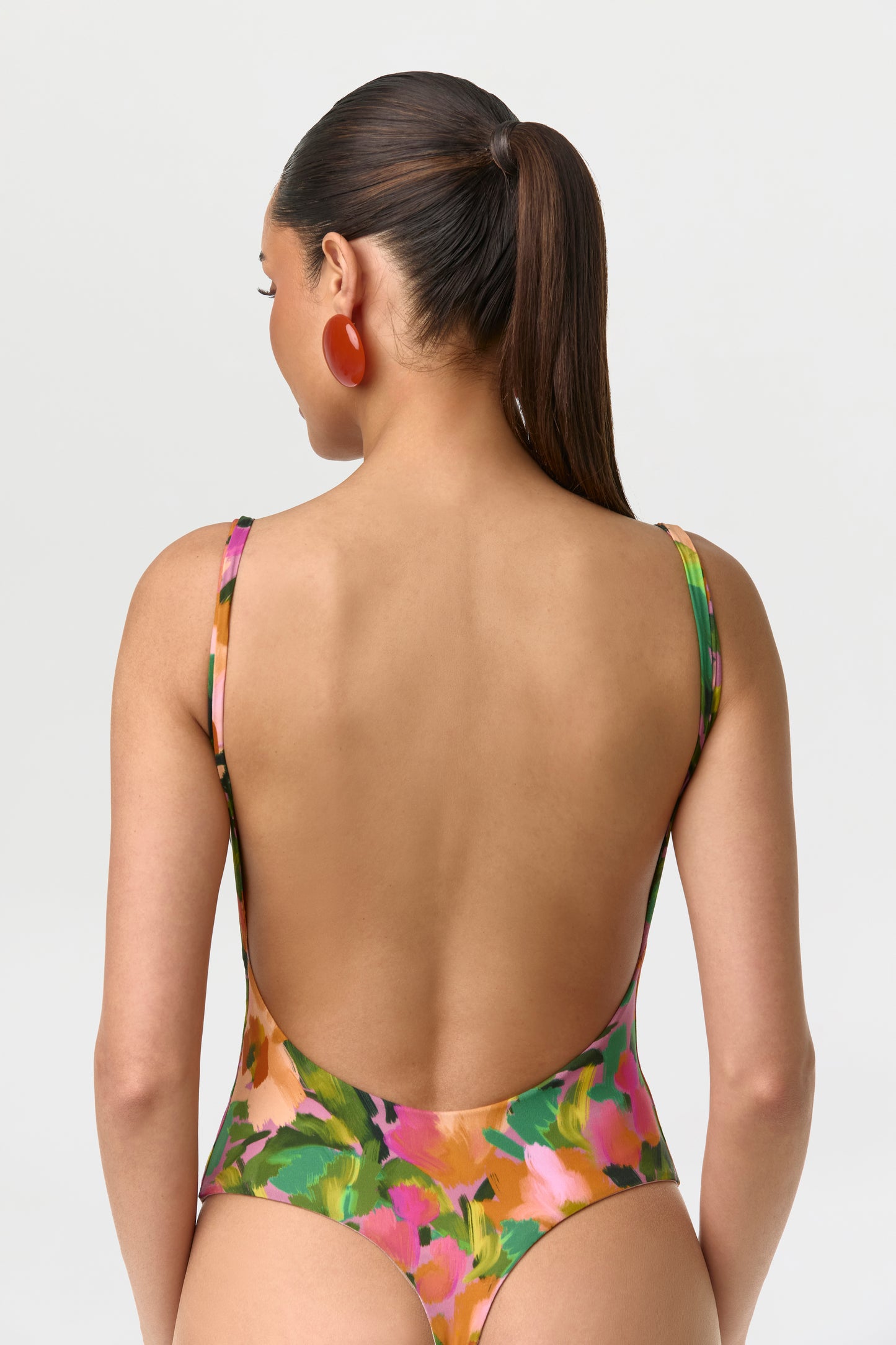 Naked Print Open Back Bodysuit