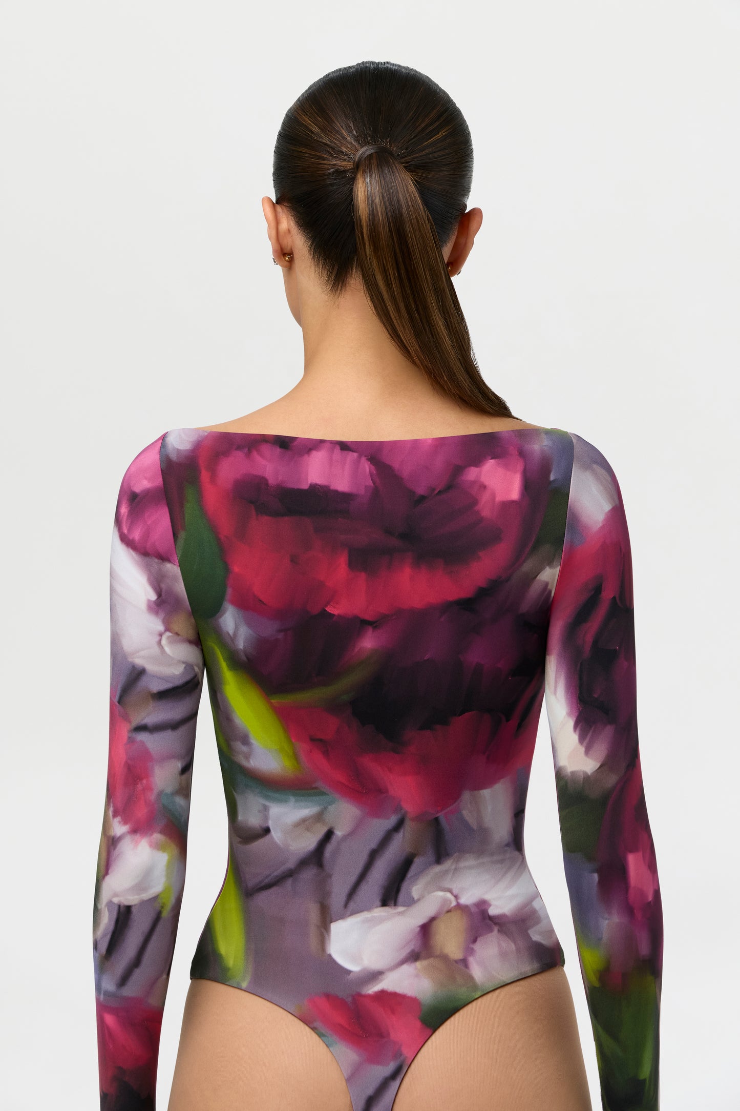 Secret Garden Naked Print Boatneck Bodysuit