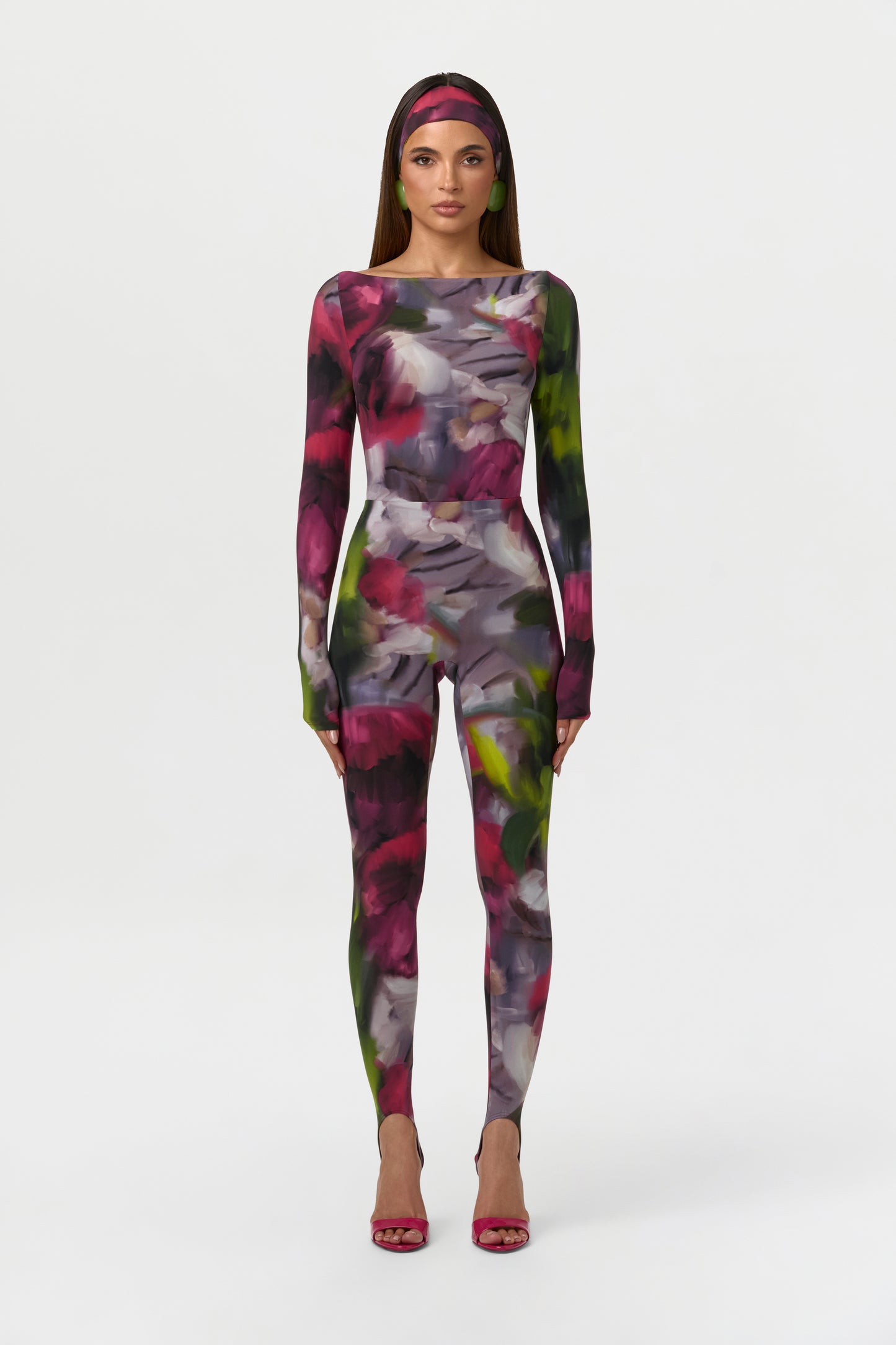 Baroque Bloom Naked Print Stirrup Leggings