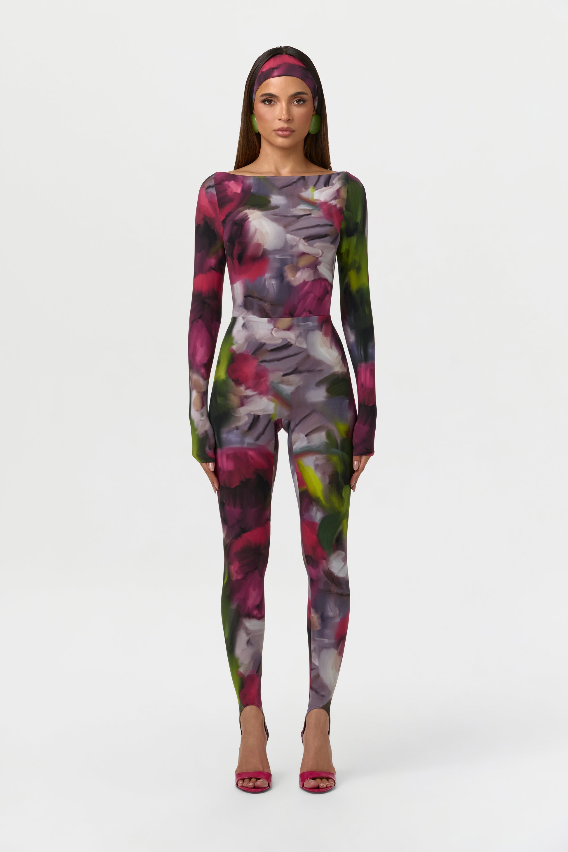 Baroque Bloom Naked Print Stirrup Leggings