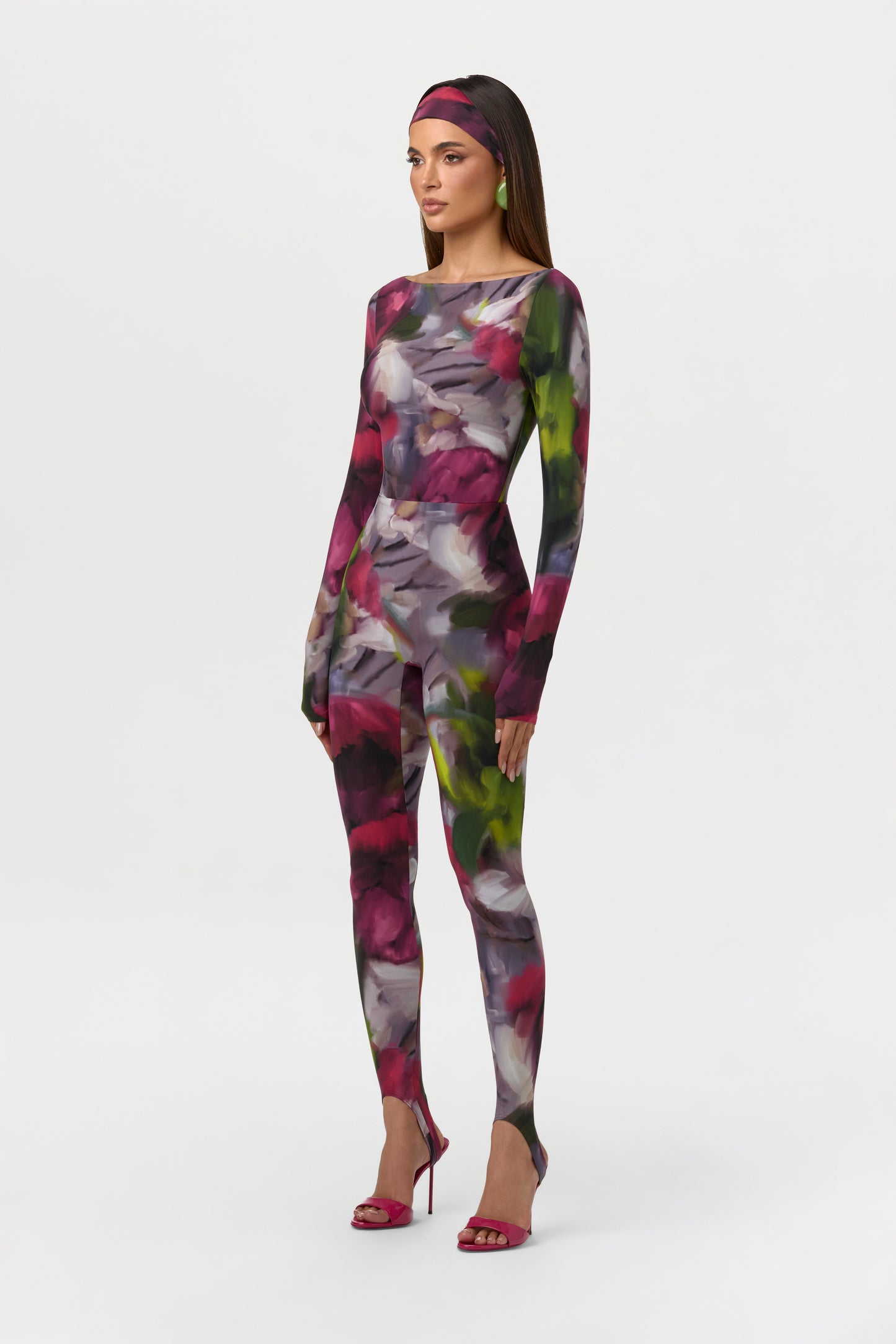 Baroque Bloom Naked Print Stirrup Leggings