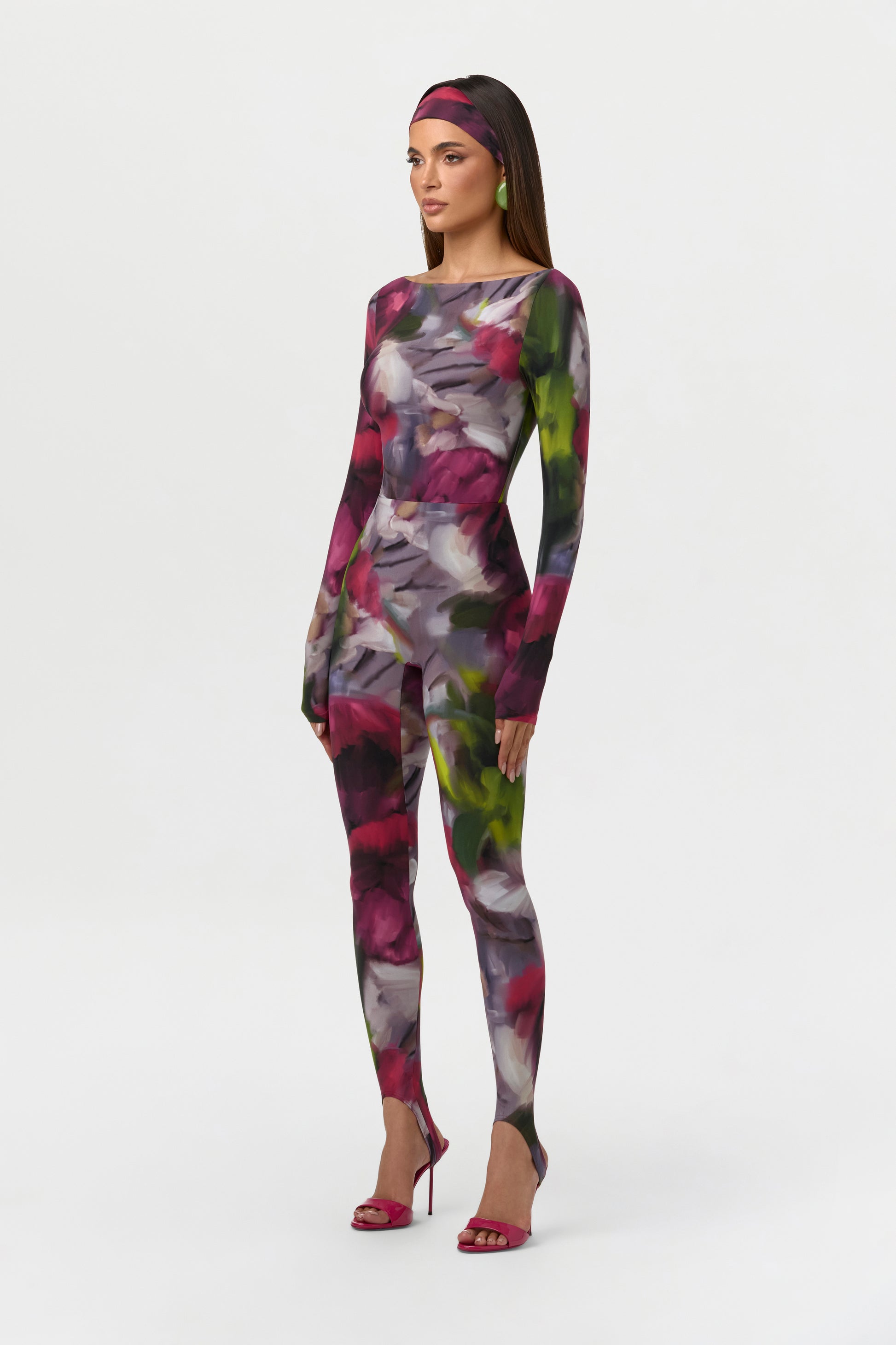 Baroque Bloom Naked Print Stirrup Leggings