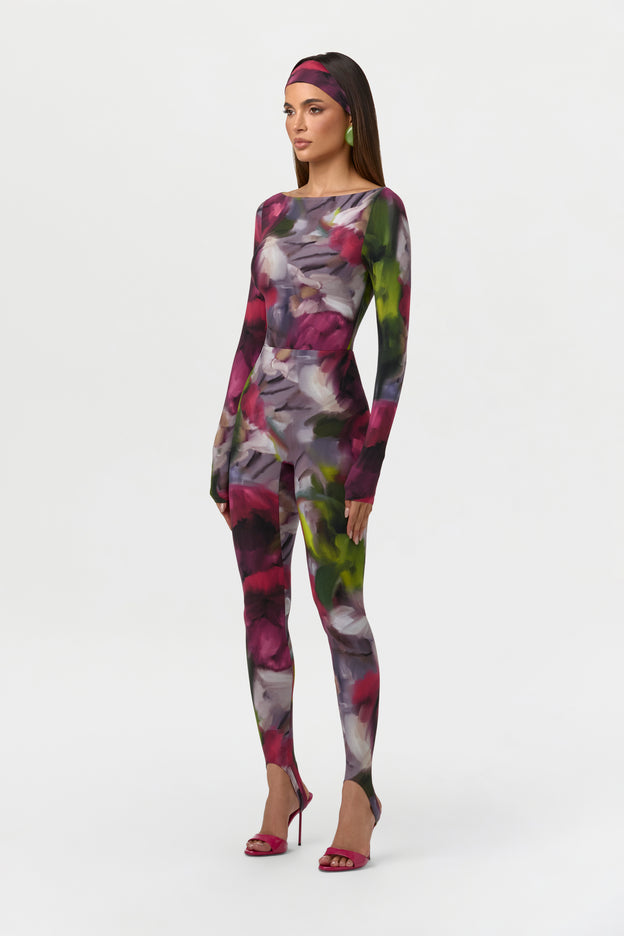 Naked Print Stirrup Leggings