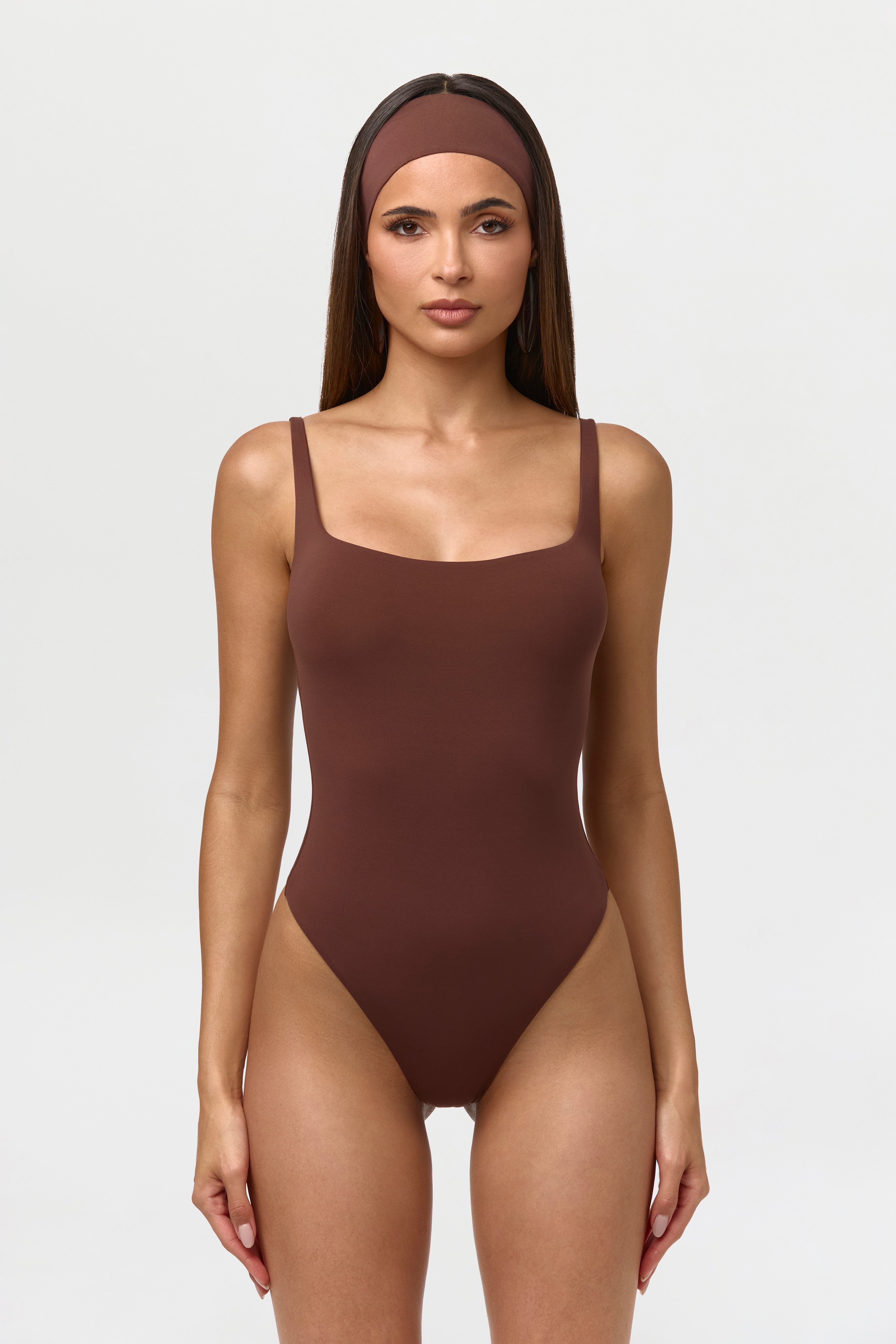 Naked Scoop Tank Bodysuit