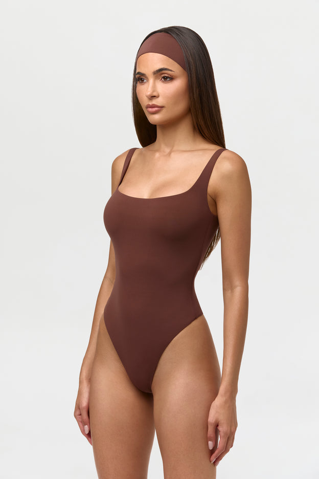 Naked Scoop Tank Bodysuit