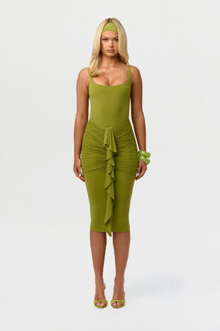 Naked Drape Midi Skirt