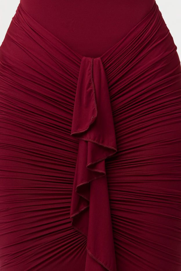 Naked Drape Midi Skirt