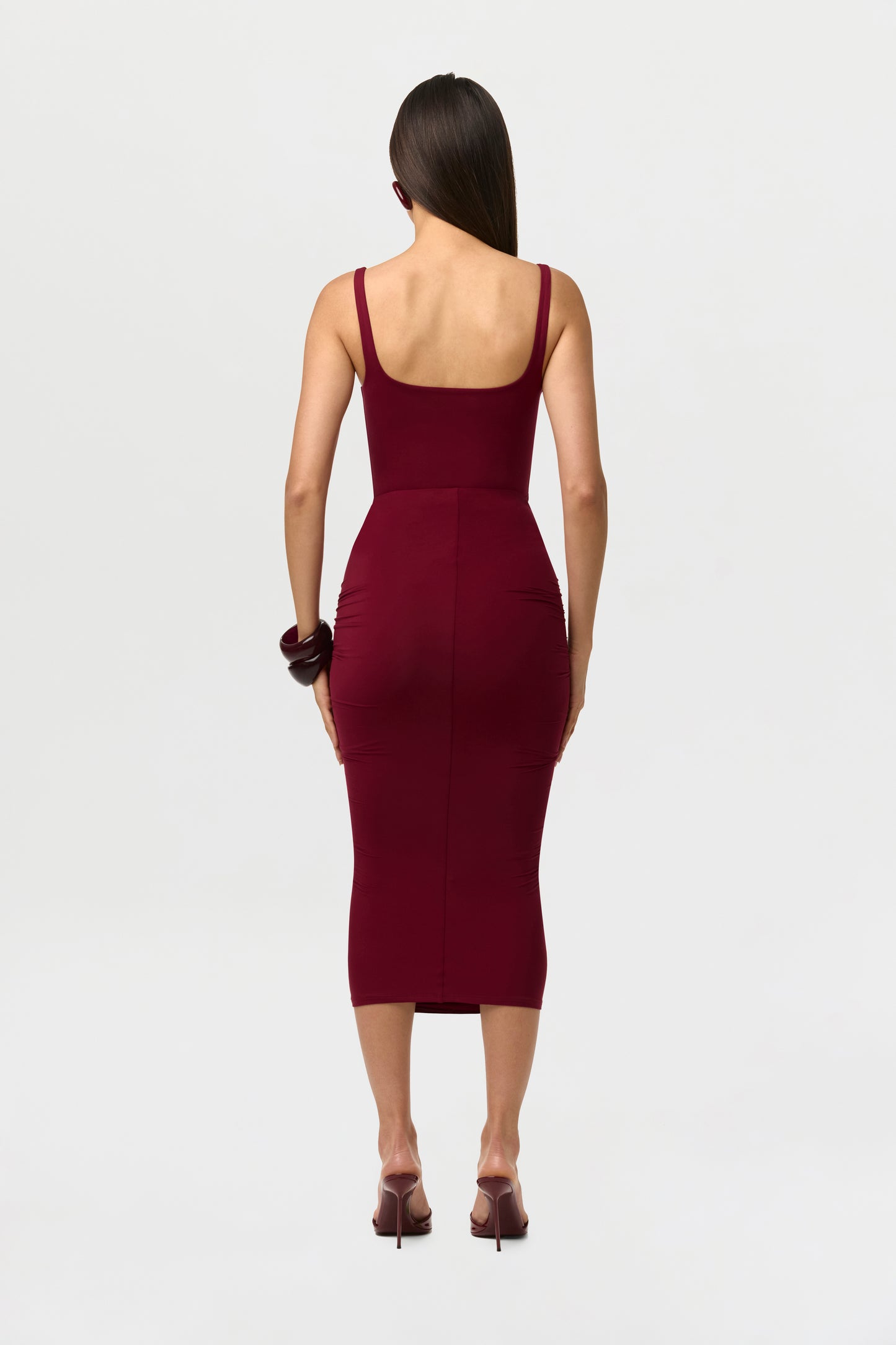 Naked Drape Midi Skirt