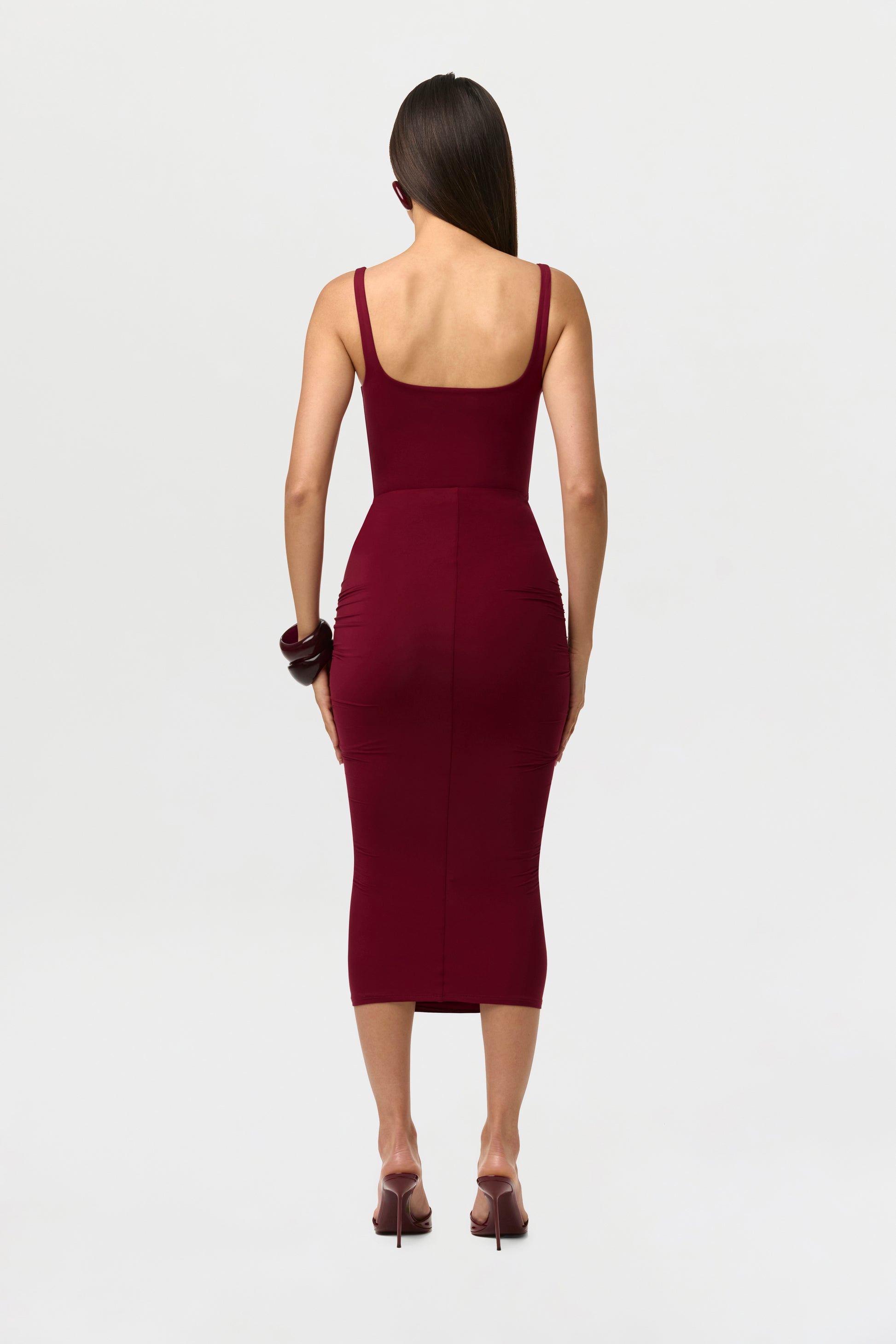 Naked Drape Midi Skirt