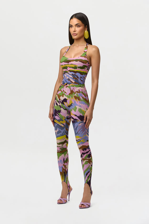 Naked Print Stirrup Legging Petite
