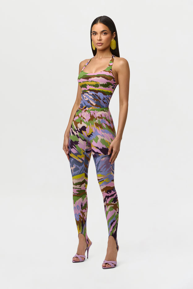 Naked Print Stirrup Legging Petite