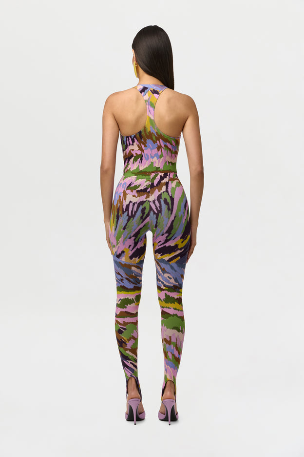 Naked Print Stirrup Legging Petite