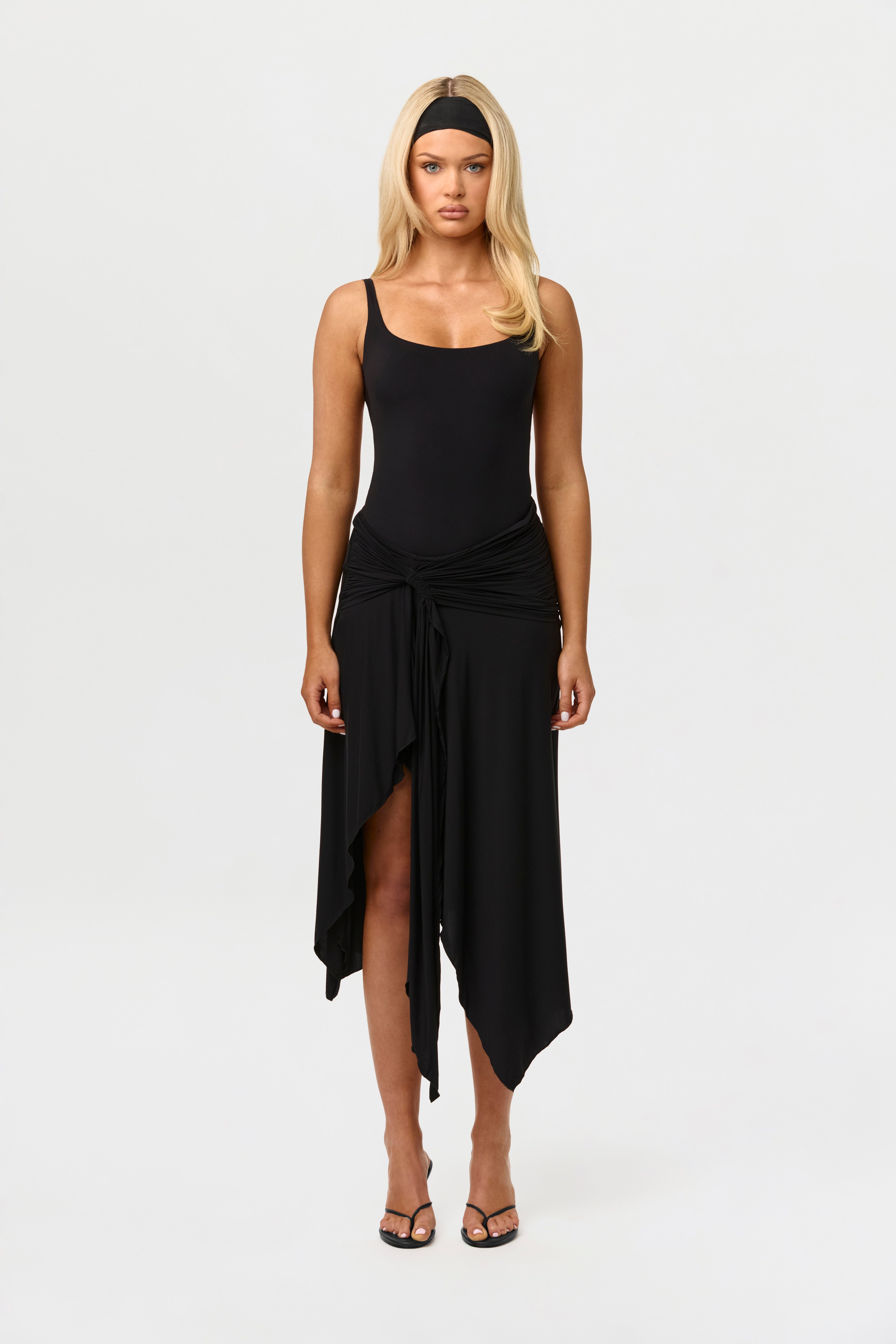 Naked Asymmetric Midi Skirt