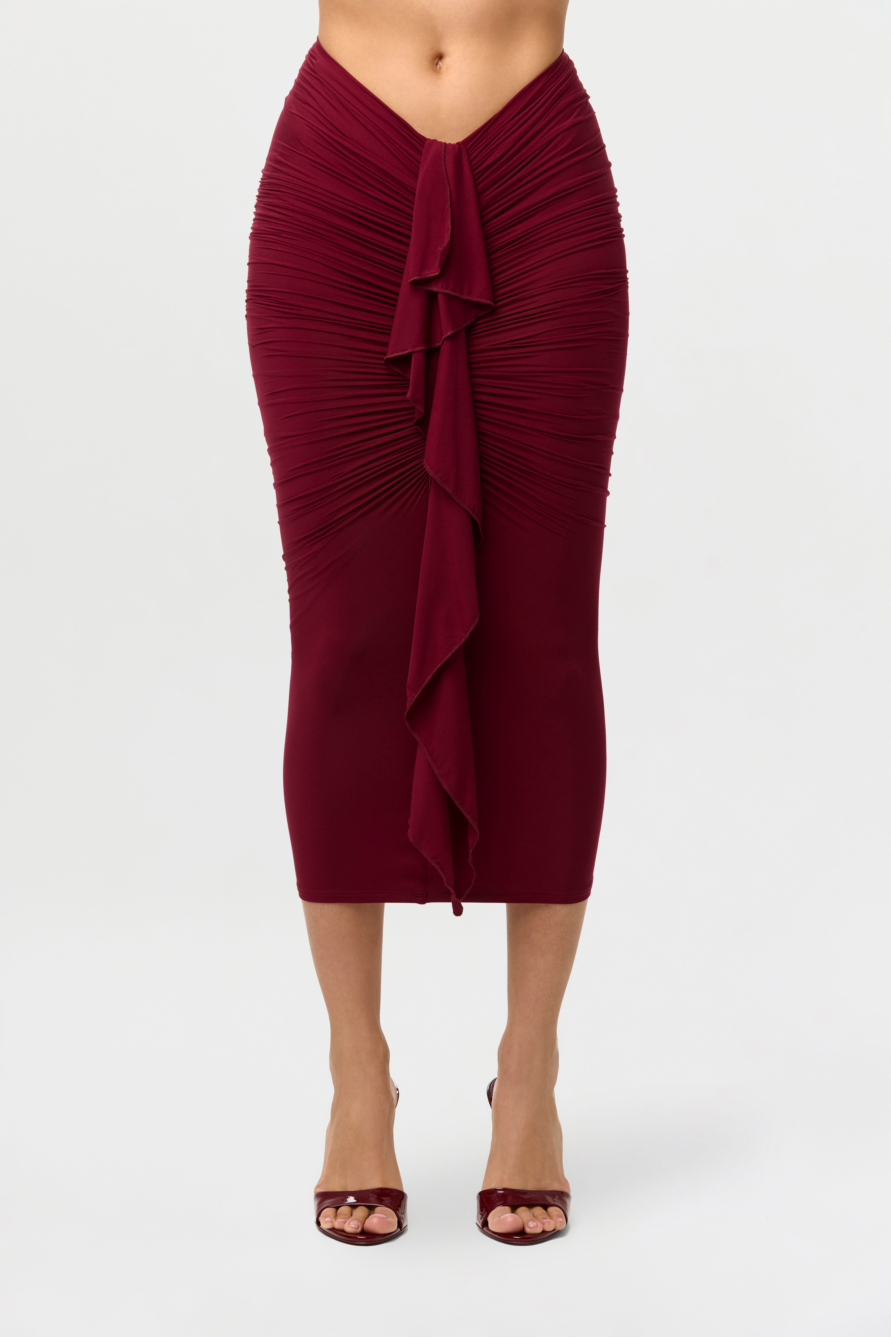 Naked Drape Midi Skirt – Naked Wardrobe