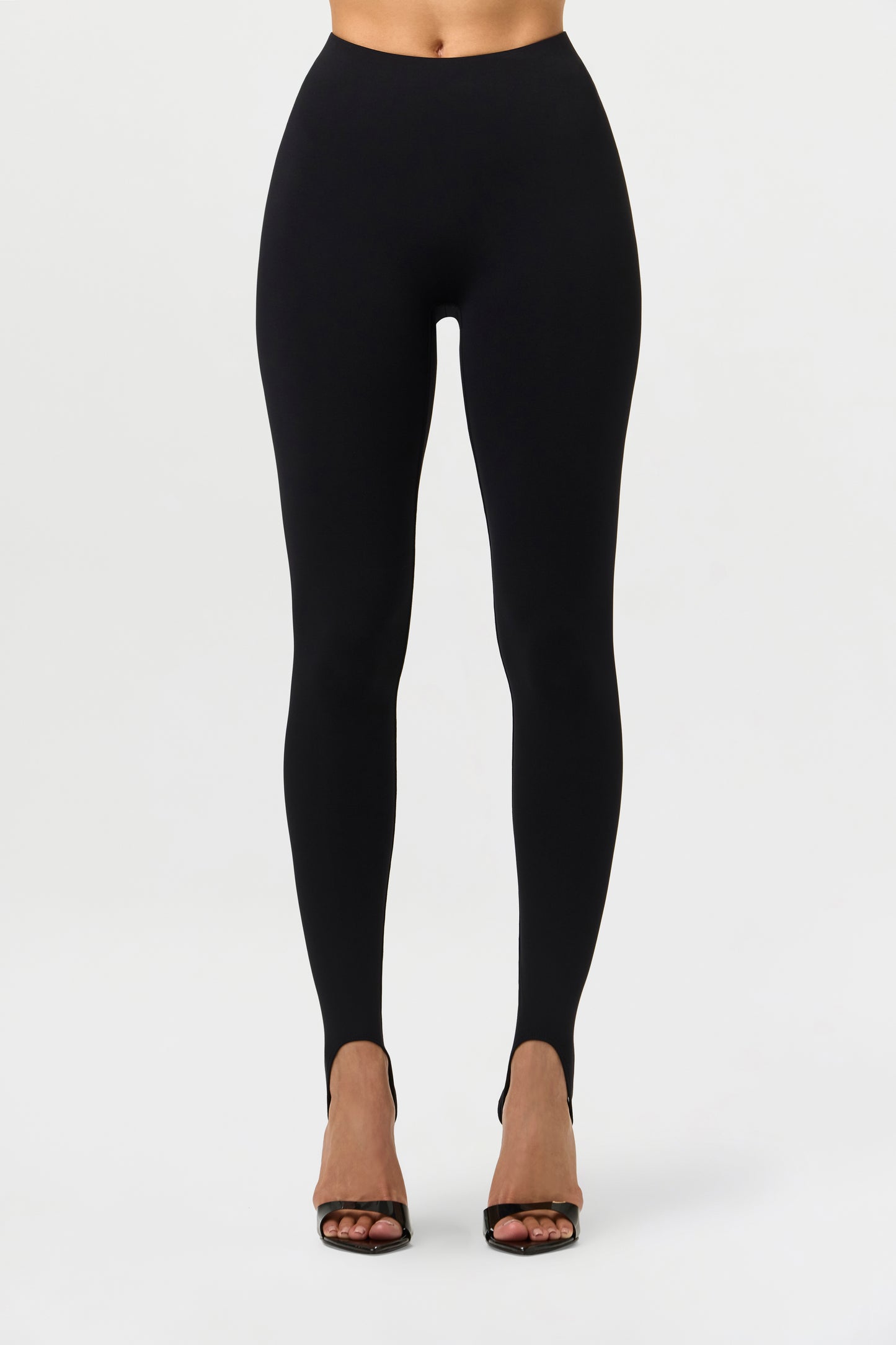 Black Naked Form Stirrup Leggings