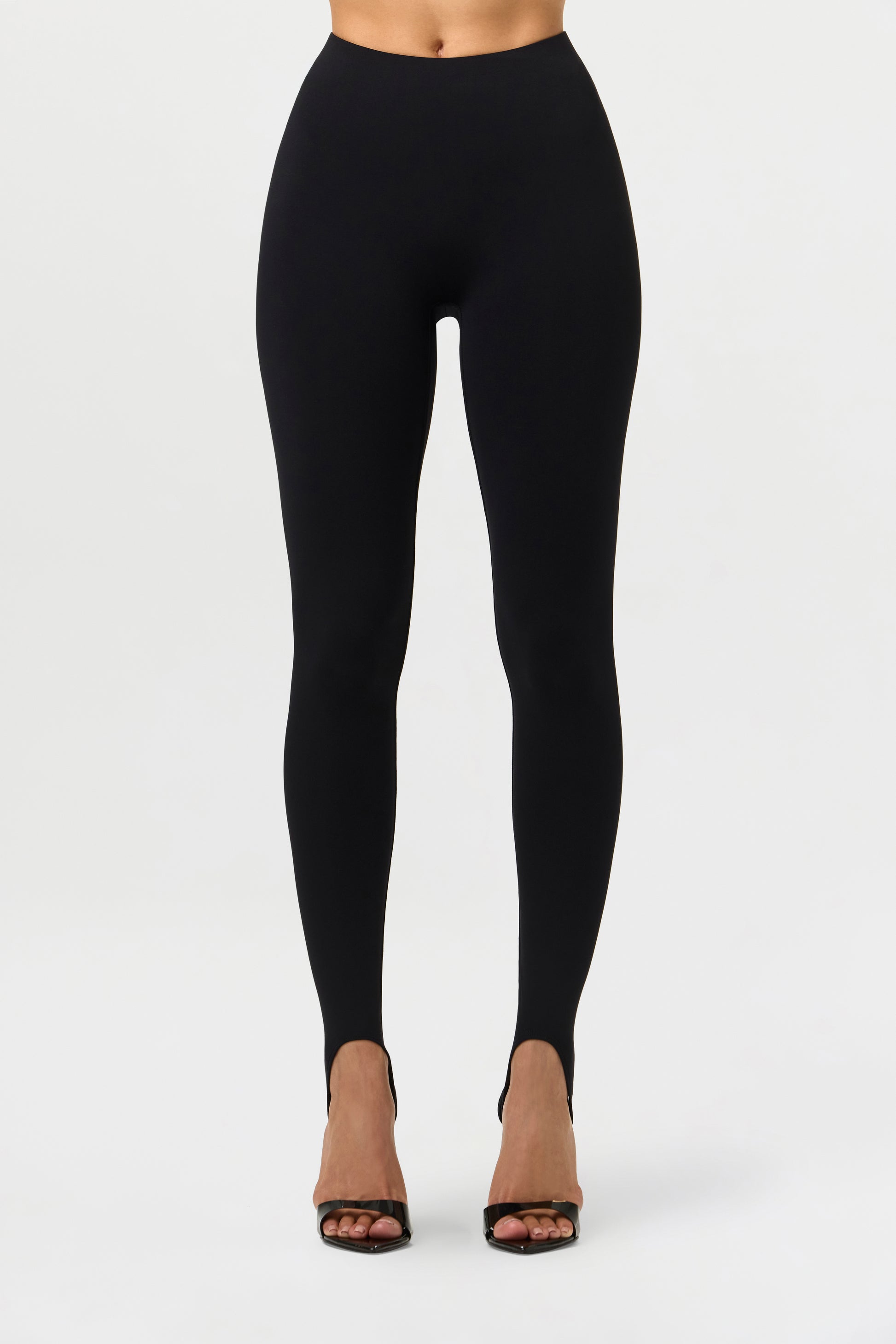 Black Naked Form Stirrup Leggings