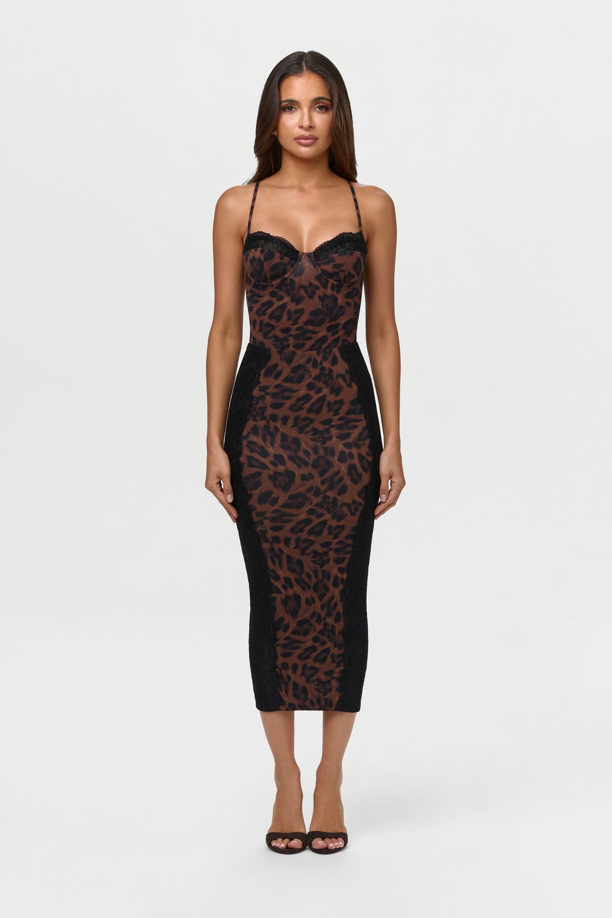 Naked Print Balconette Bodysuit
