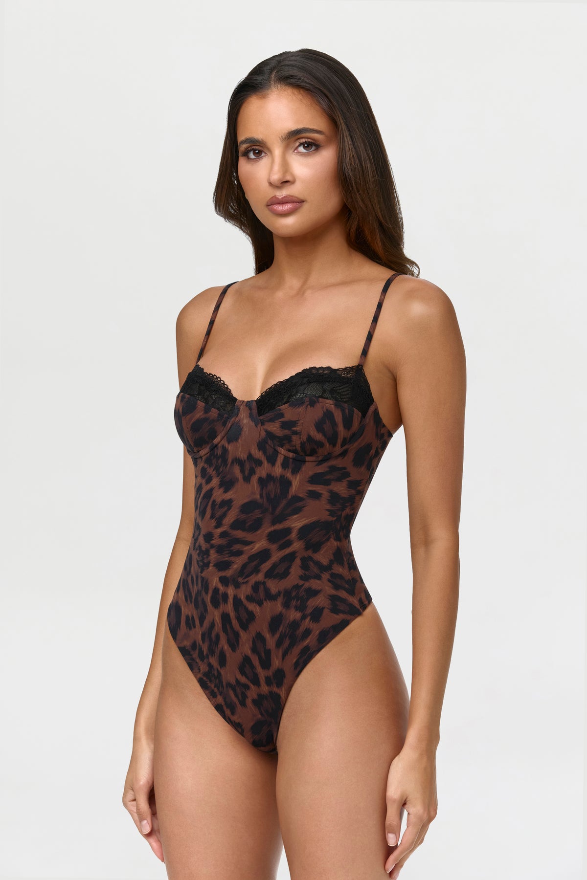 Naked Print Balconette Bodysuit