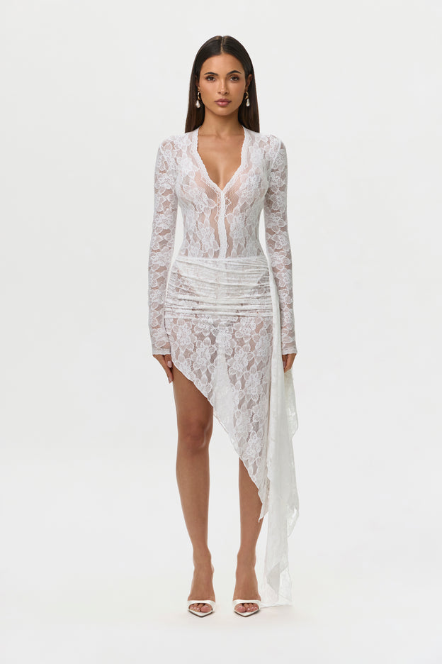 Stretch Lace V-Neck Bodysuit