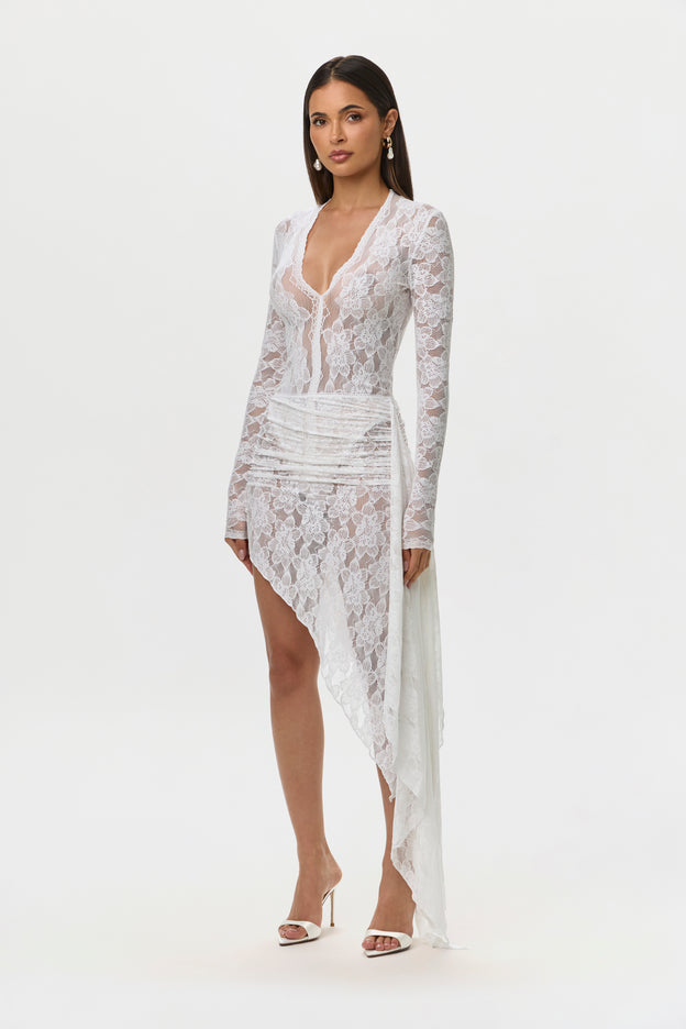 Stretch Lace V-Neck Bodysuit